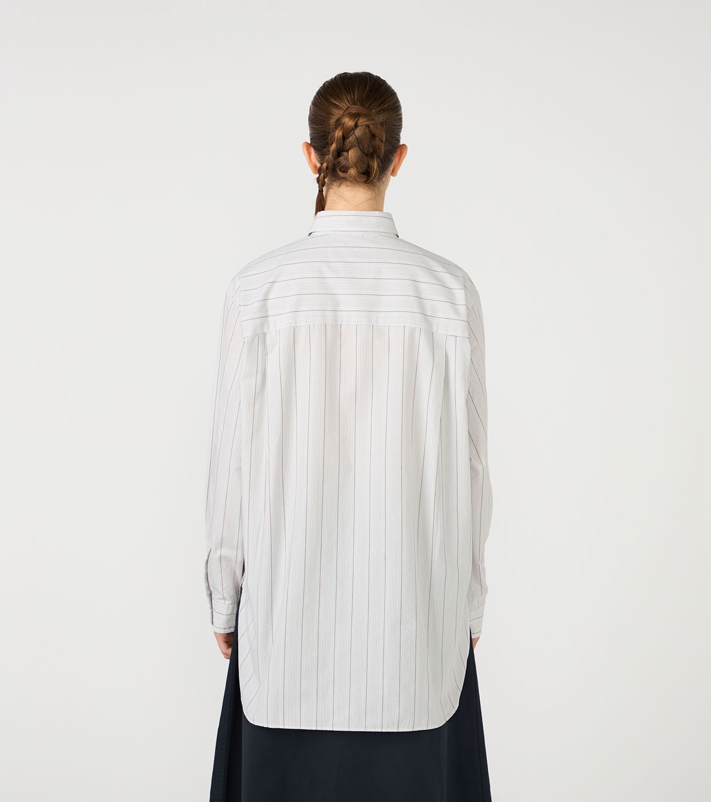 Regular Collar Stripe Wind Shirt