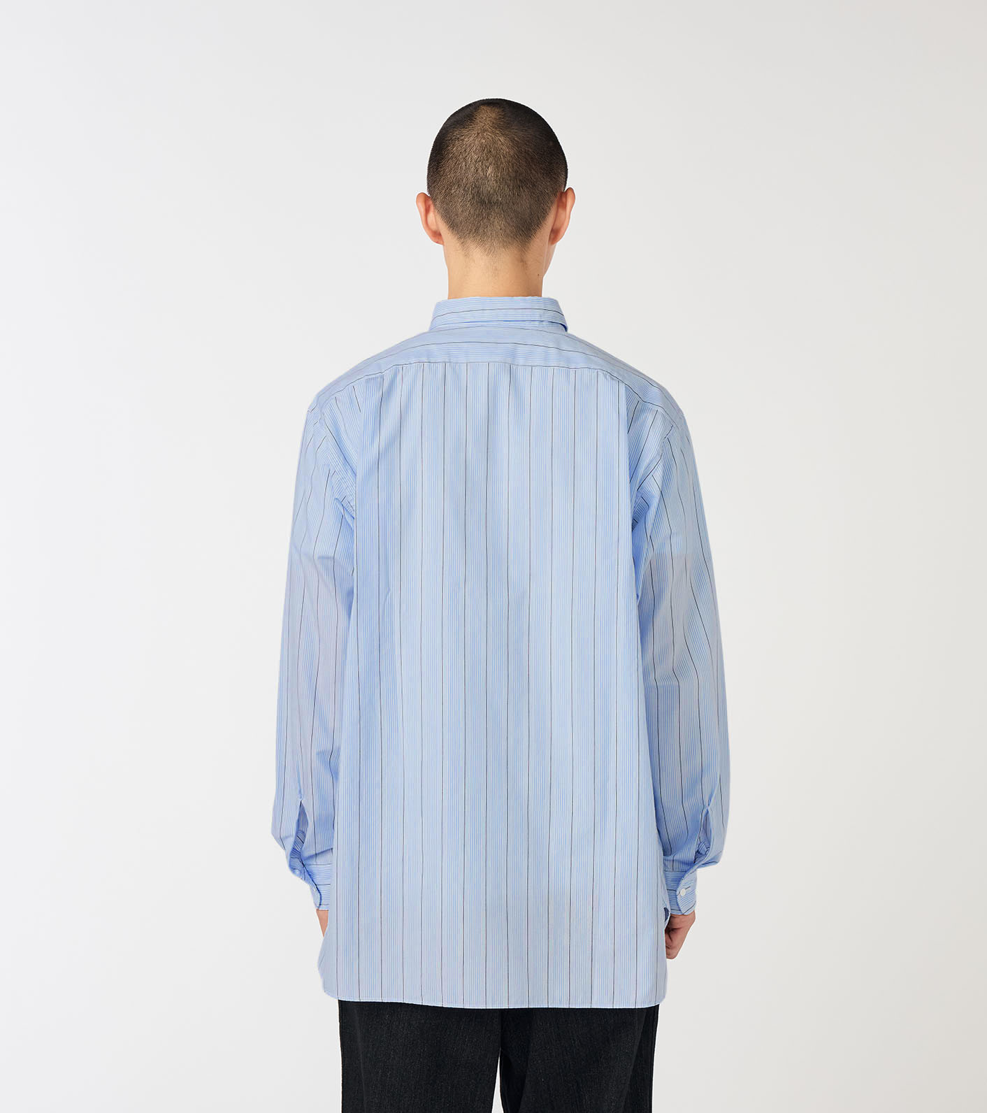 Regular Collar Stripe Wind Shirt