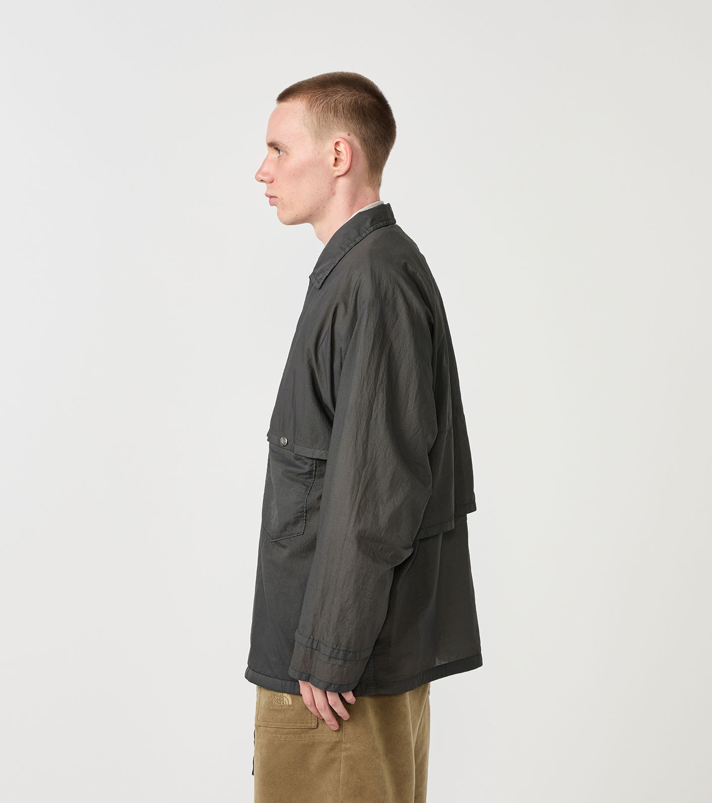 Garment Dyed Nylon Ripstop Field Shirt Jacket