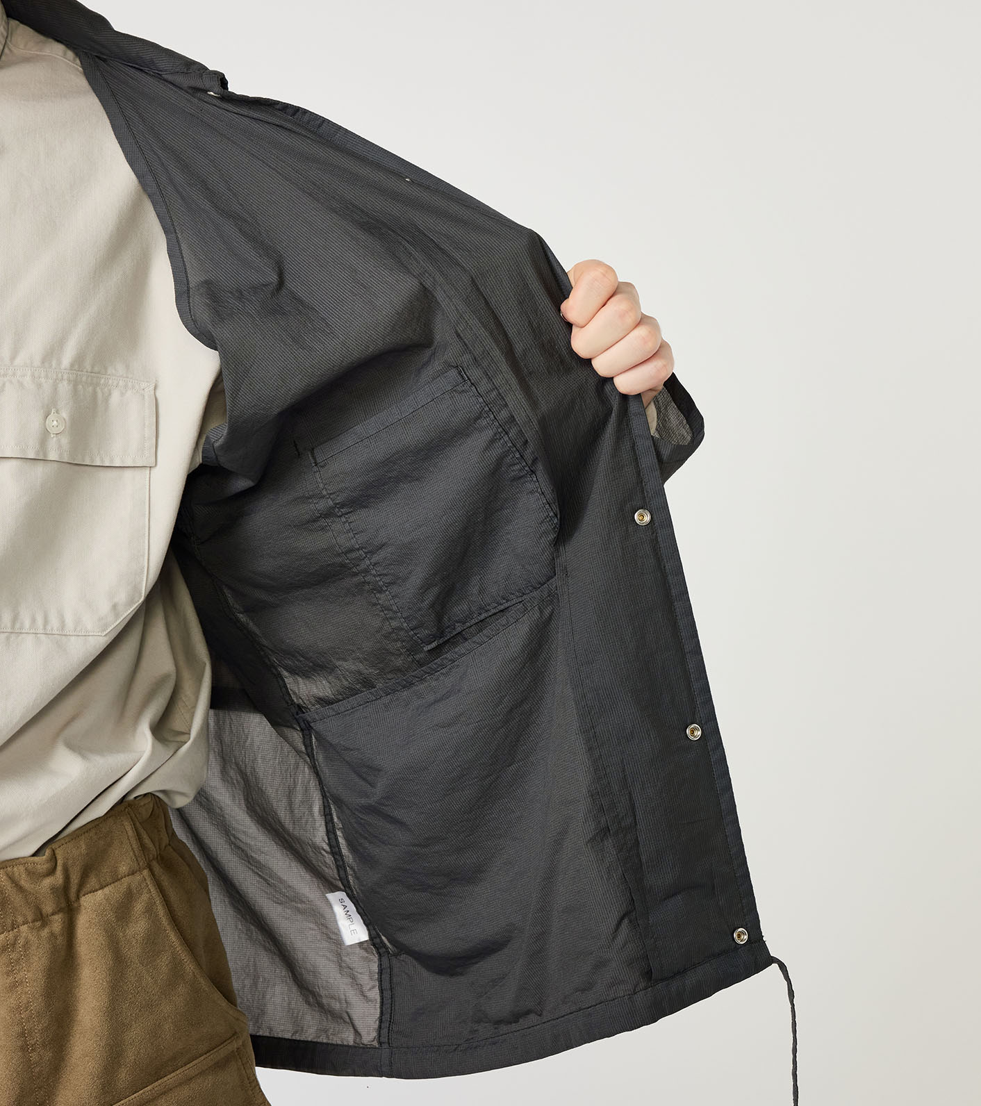 Garment Dyed Nylon Ripstop Field Shirt Jacket