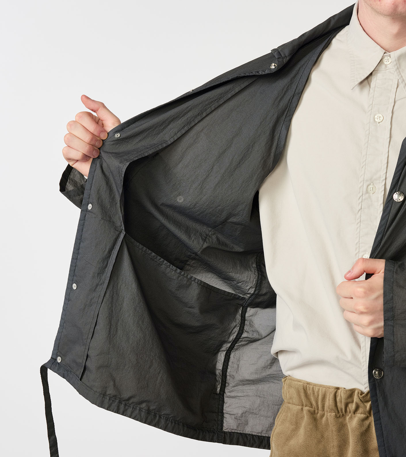 Garment Dyed Nylon Ripstop Field Shirt Jacket