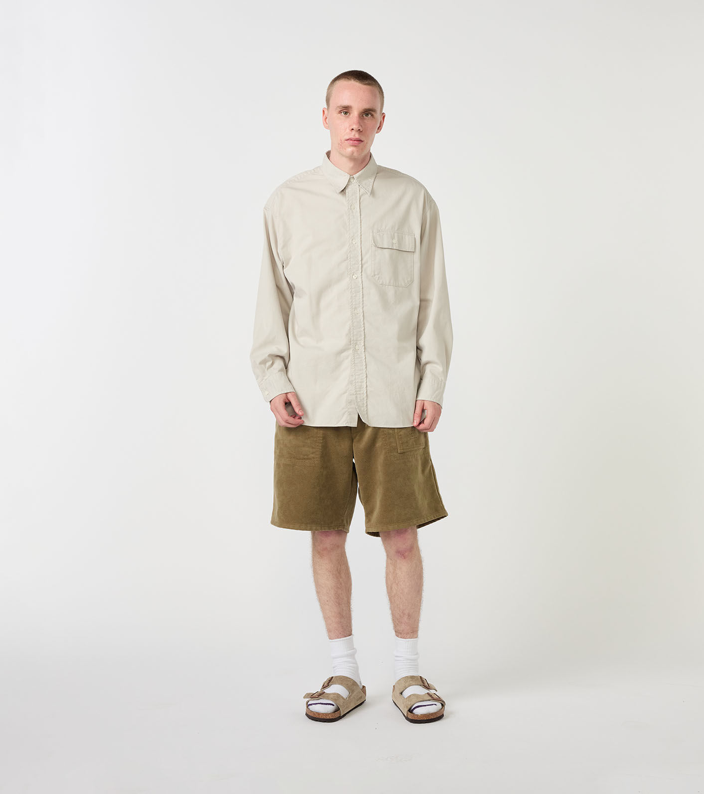 Synthetic Leather Field Shorts