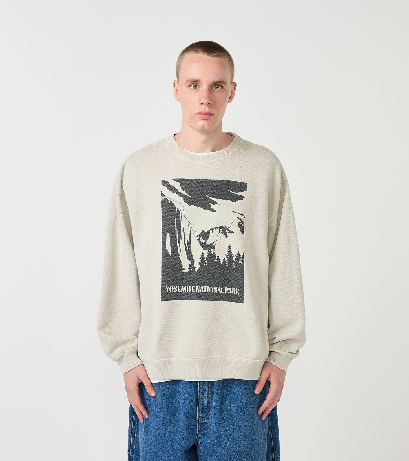 Garment Dyed Field Long Sleeve Crewneck