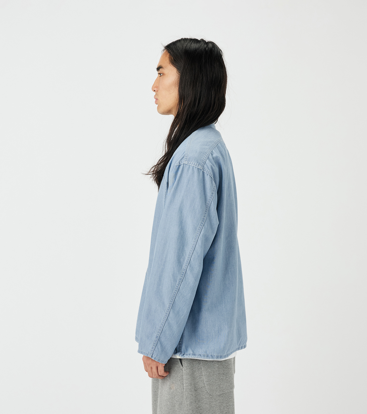 Chambray Pullover Shirt Jacket