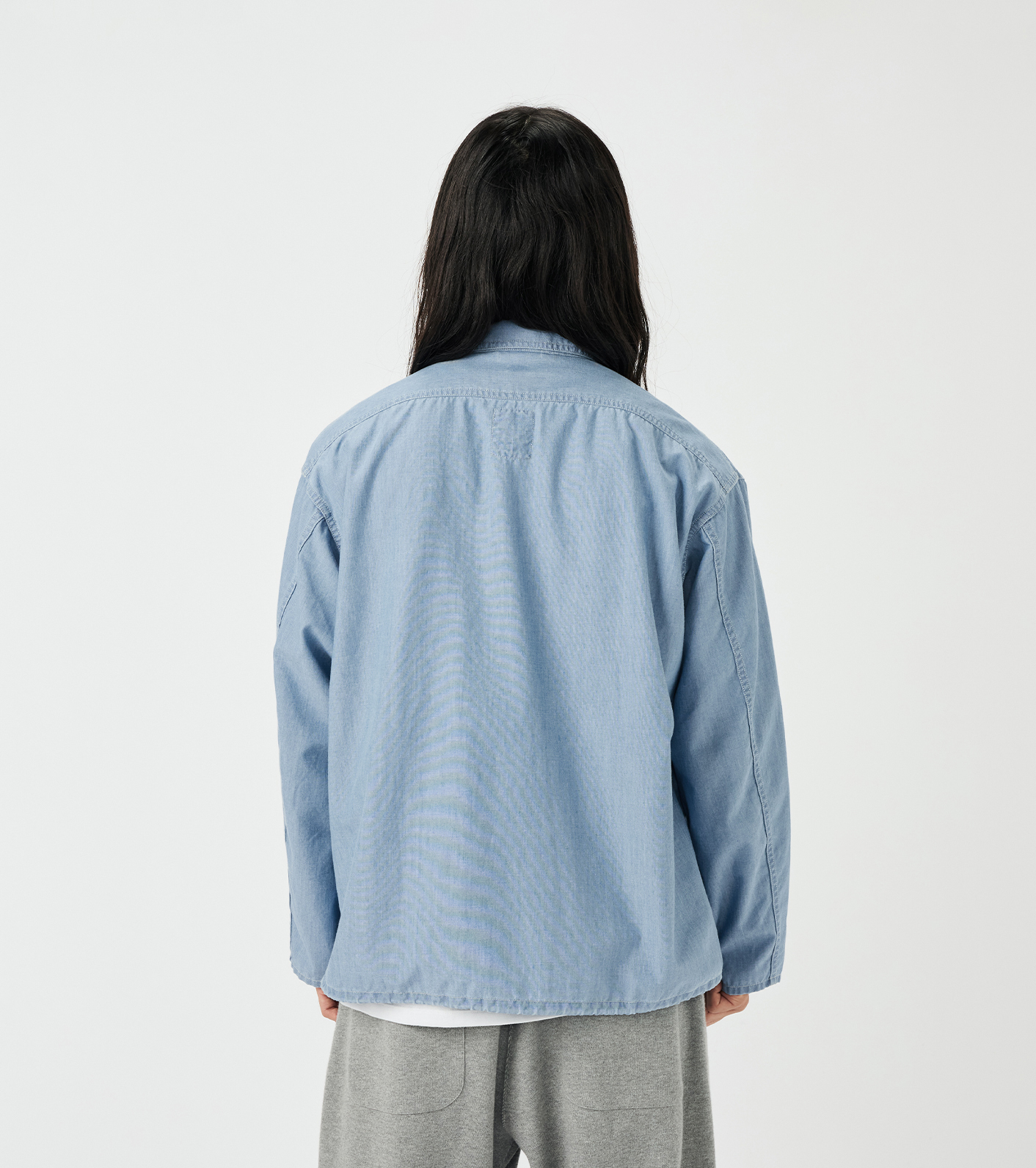 Chambray Pullover Shirt Jacket