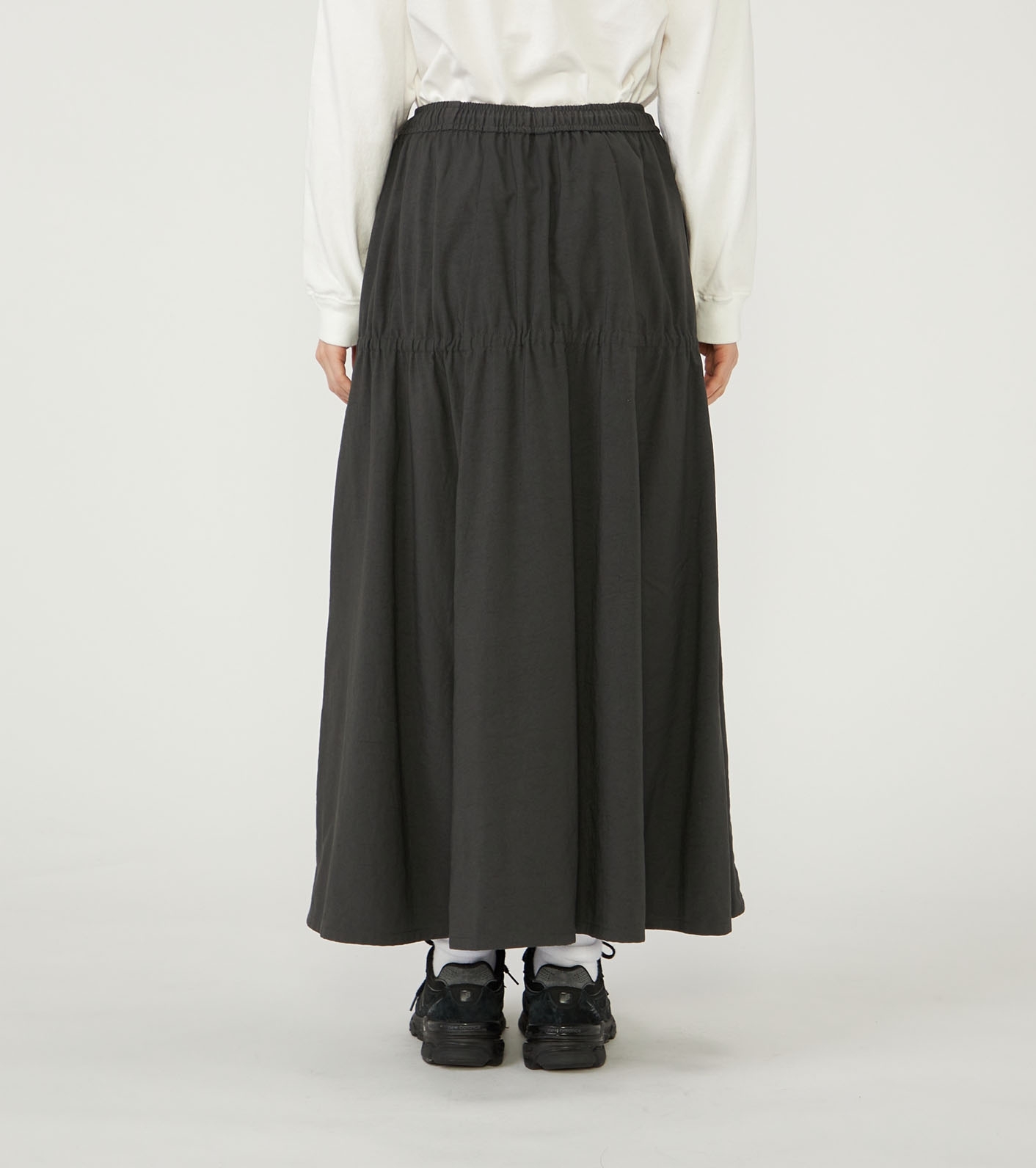 Nylon Twill Field Tiered Skirt
