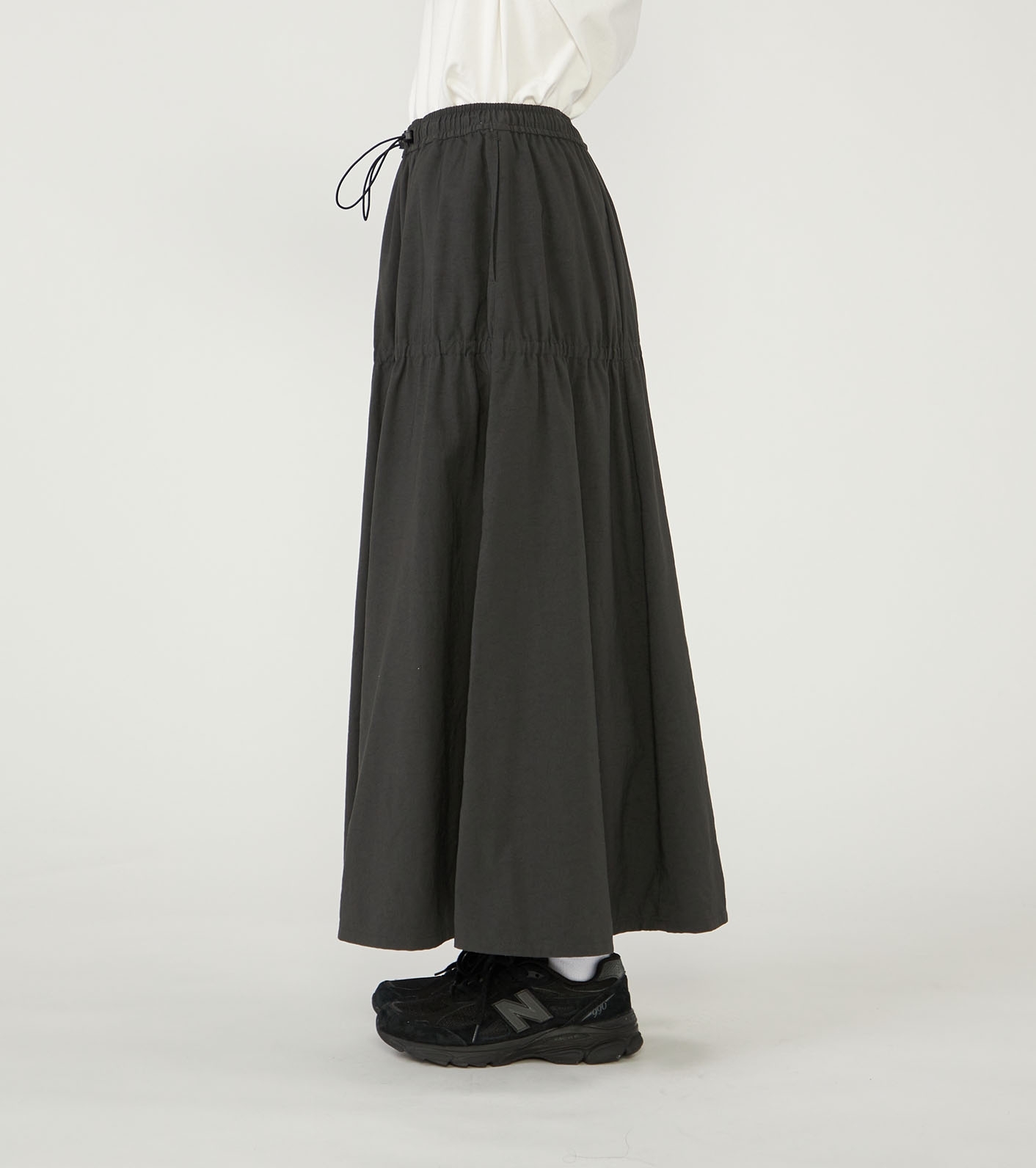 Nylon Twill Field Tiered Skirt