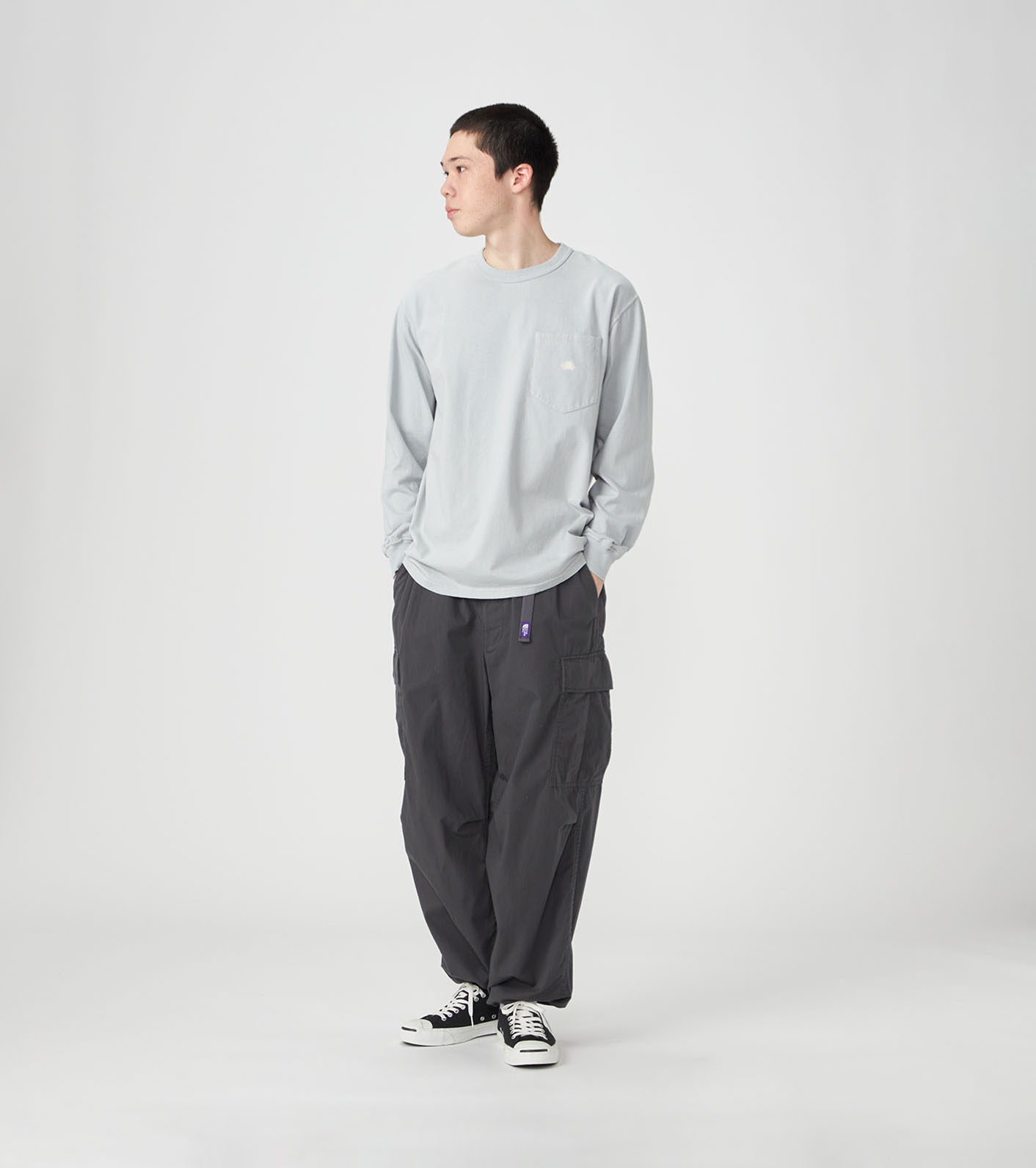 8oz Field Long Sleeve Pocket Tee