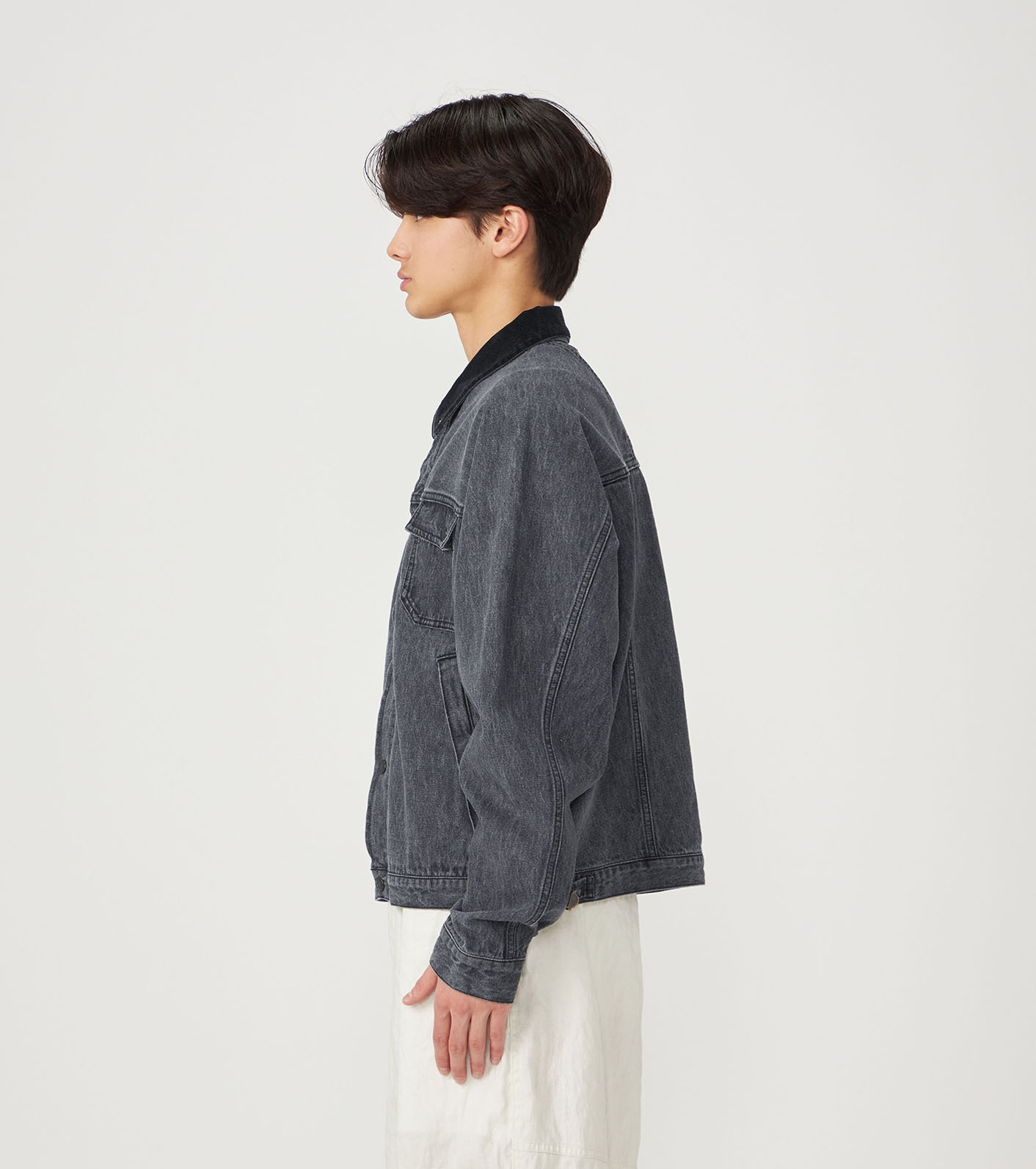 Linen Cotton Denim Field Jacket