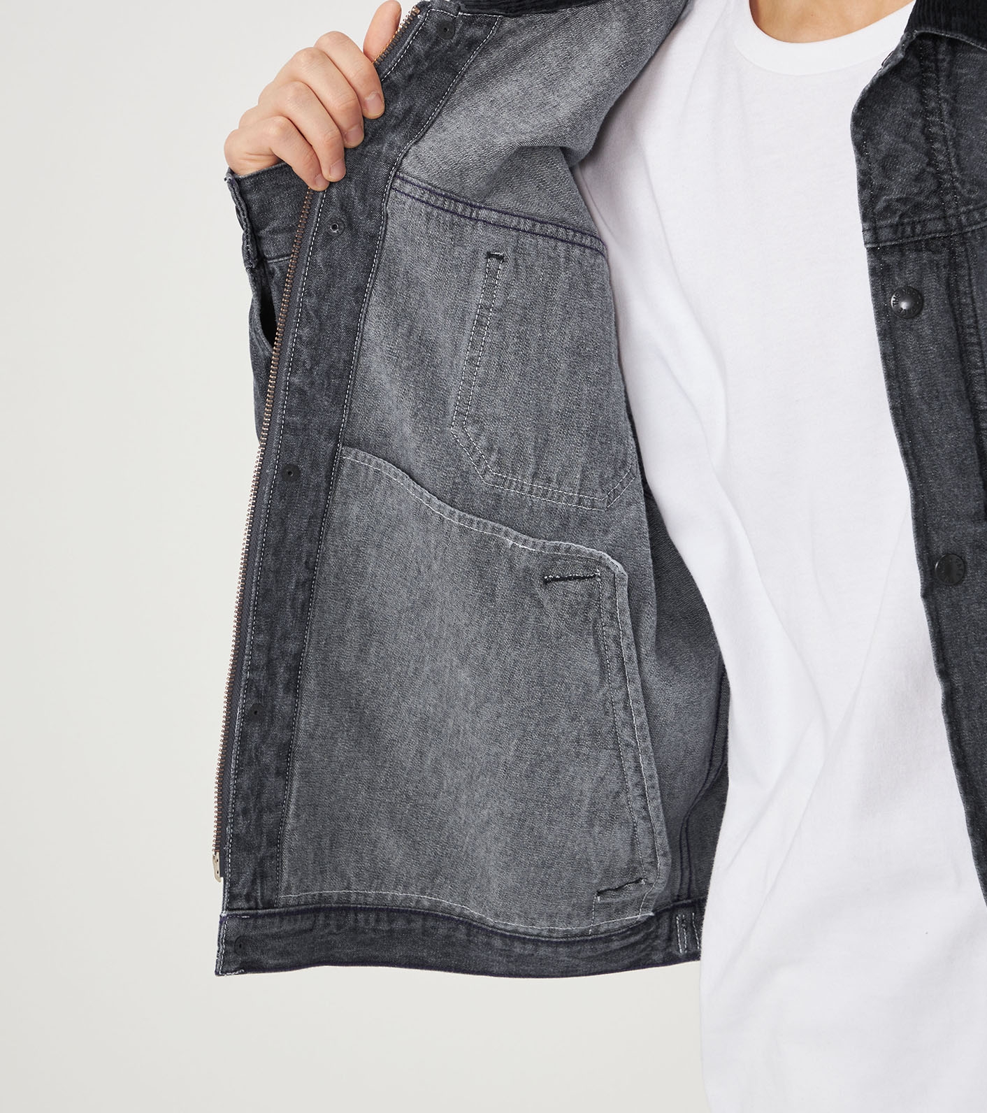 Linen Cotton Denim Field Jacket