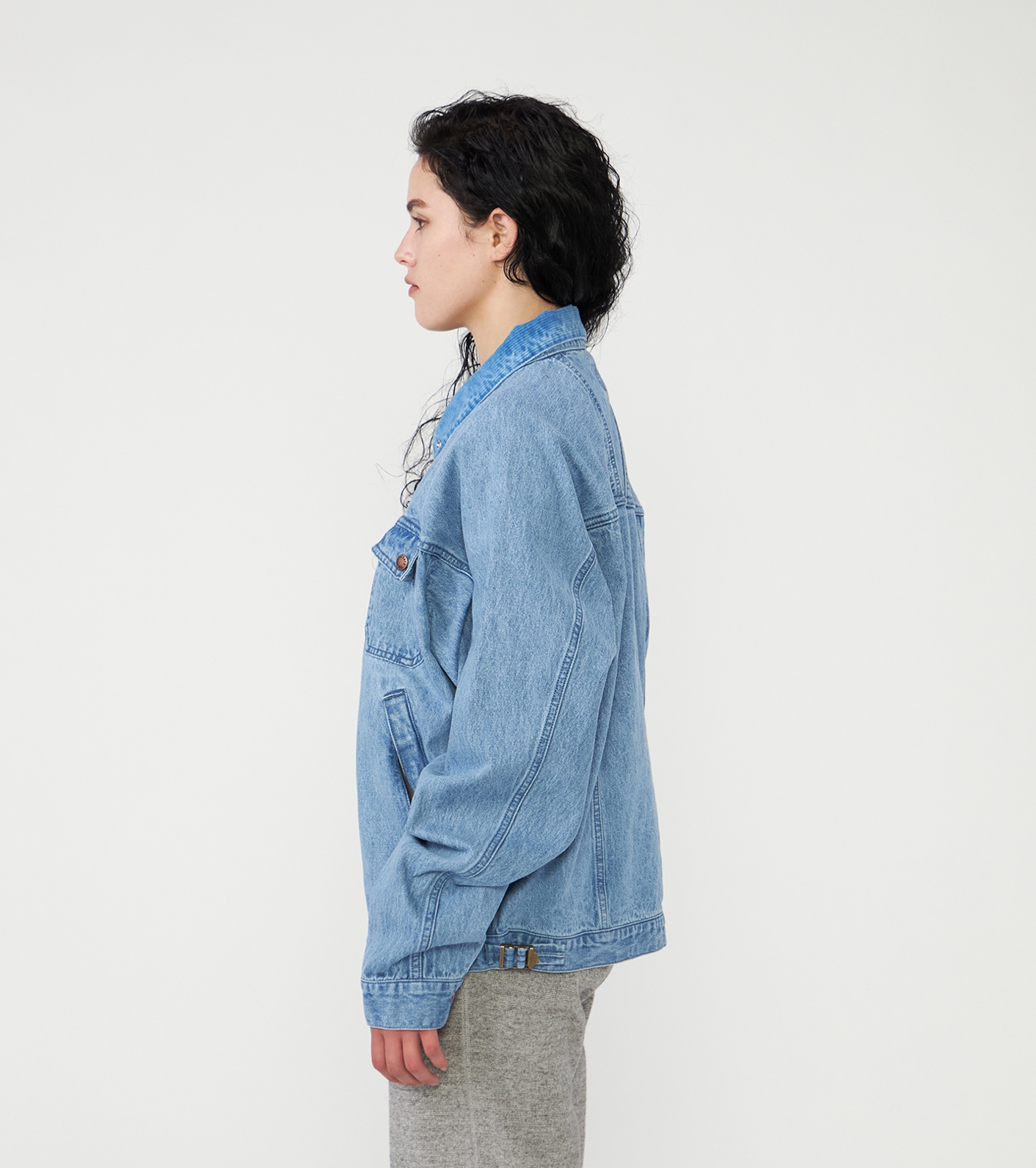 Linen Cotton Denim Field Jacket