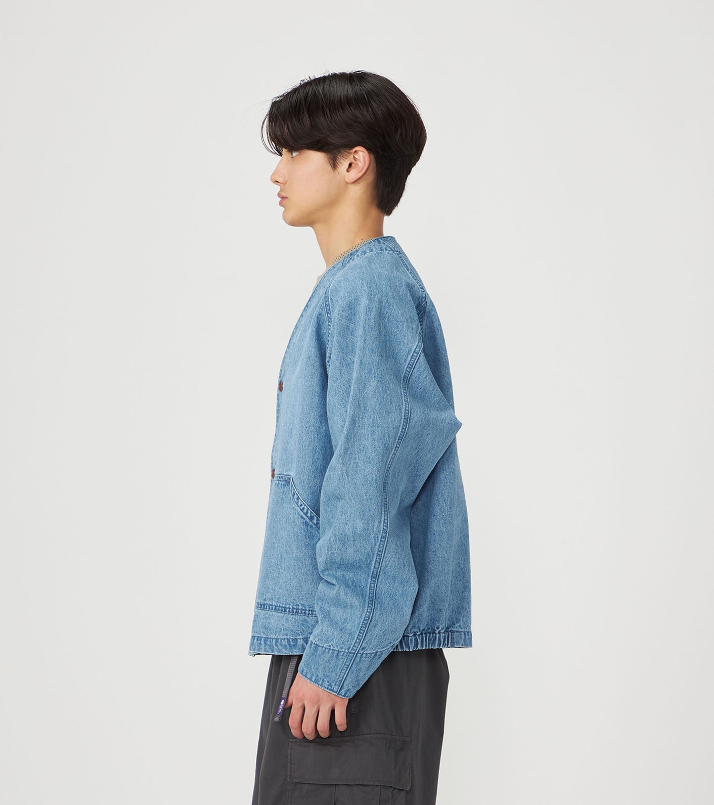 Linen Cotton Denim Field Cardigan