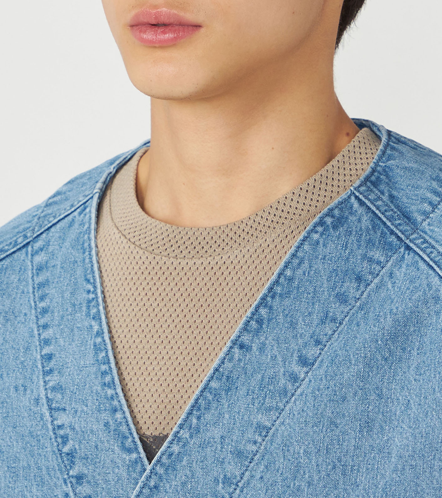 Linen Cotton Denim Field Cardigan