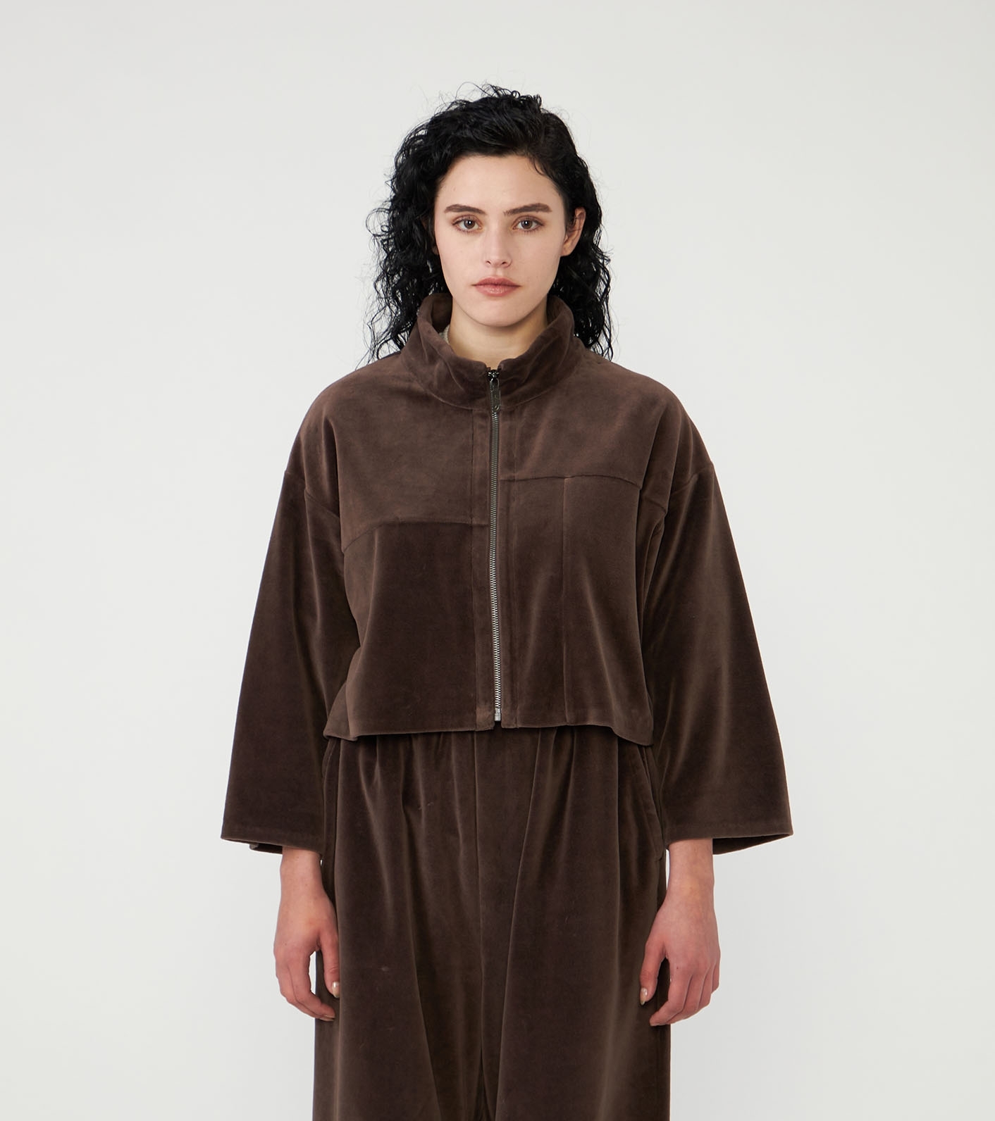 Field Velour Cropped Jacket