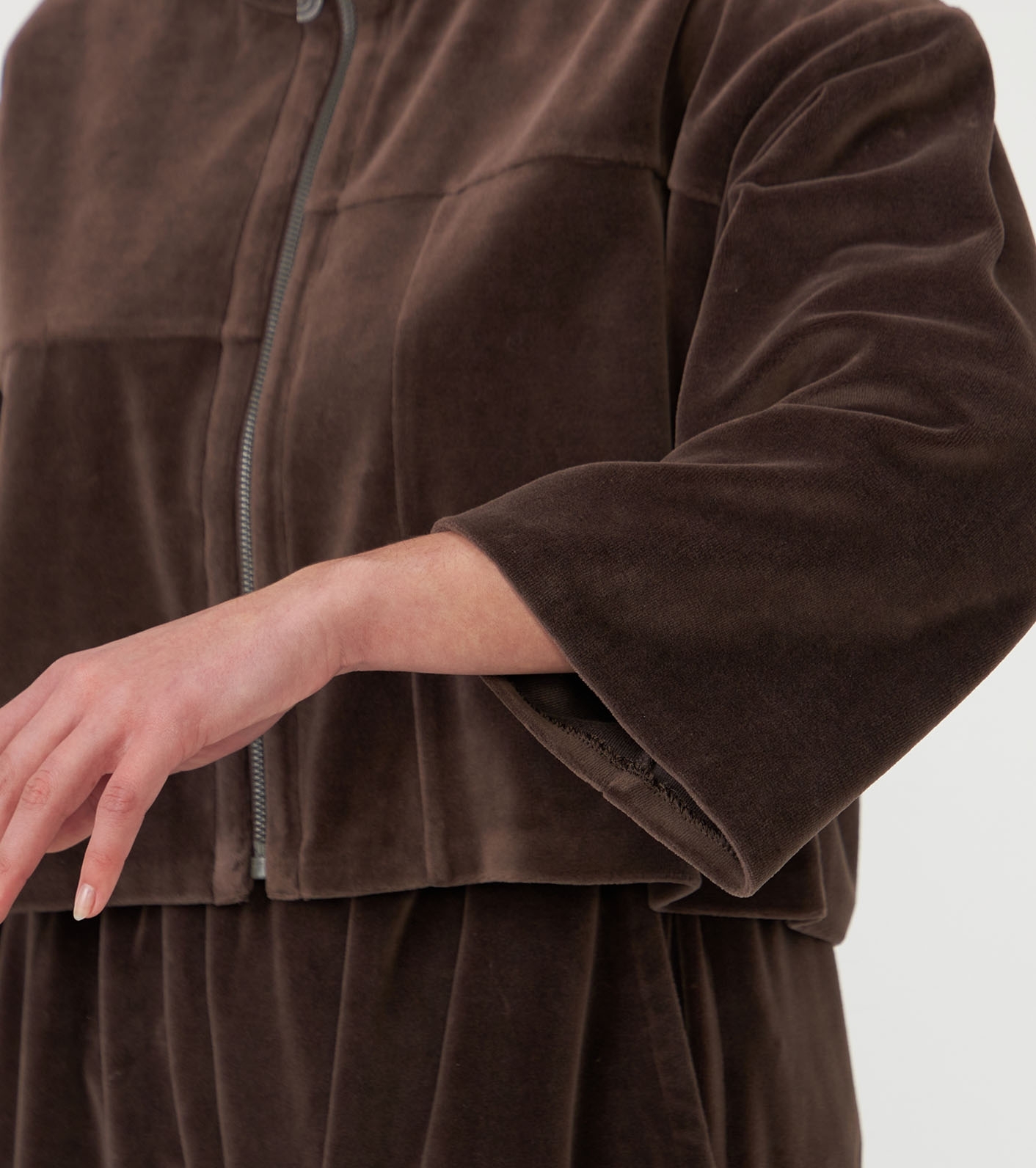 Field Velour Cropped Jacket