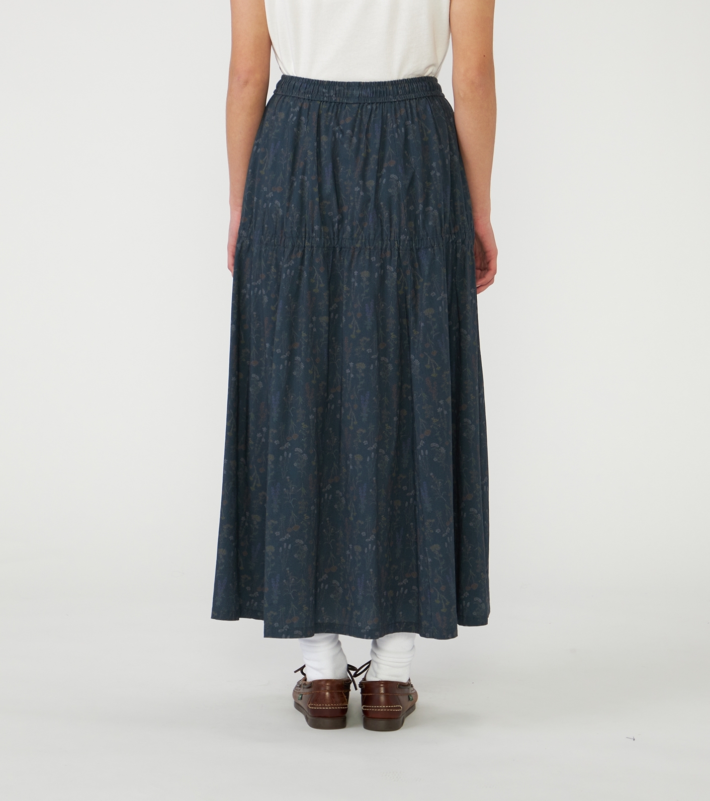 Flower Printed Field Tiered Skirt