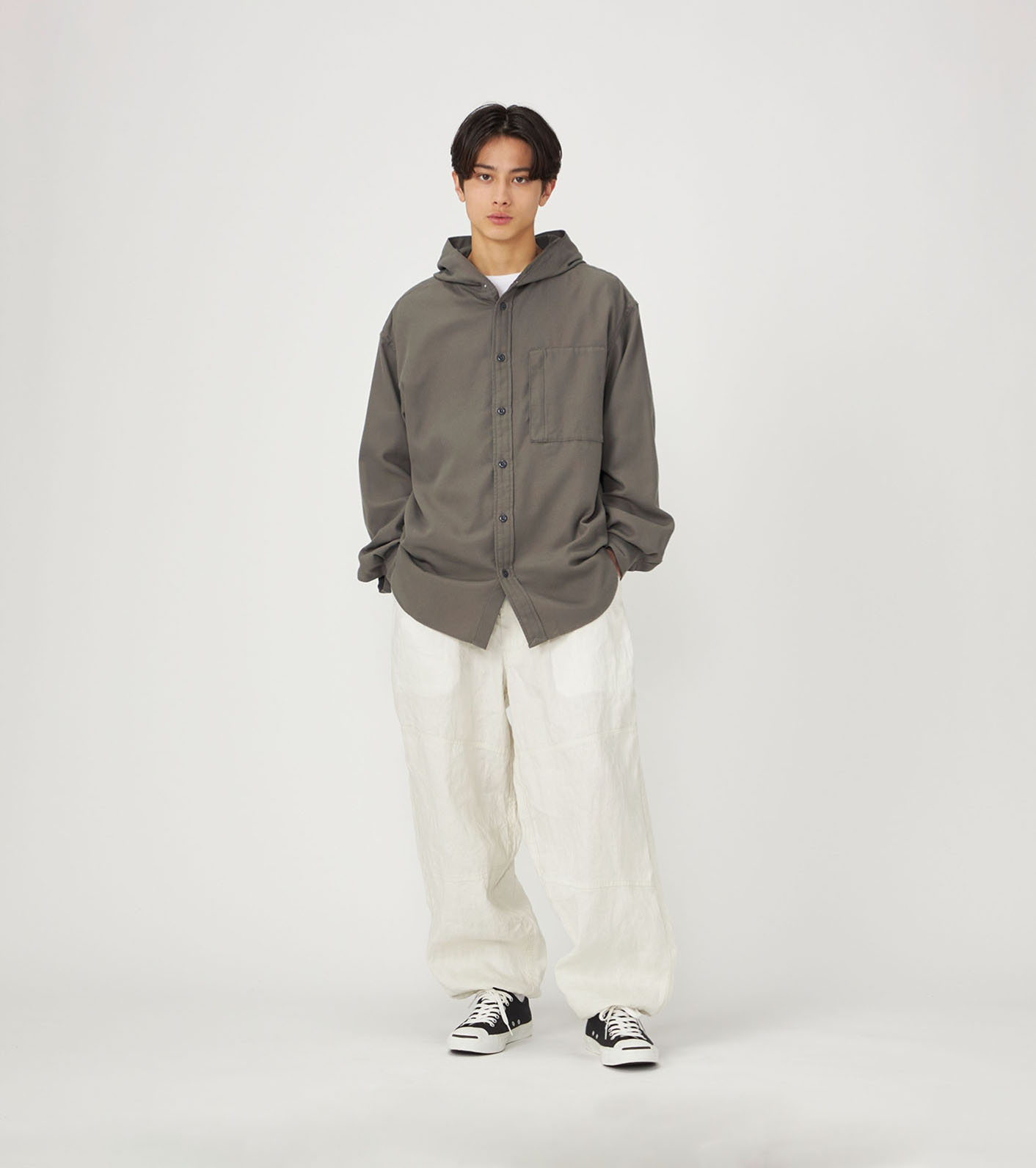 Royal Oxford Mountain Hooded Shirt