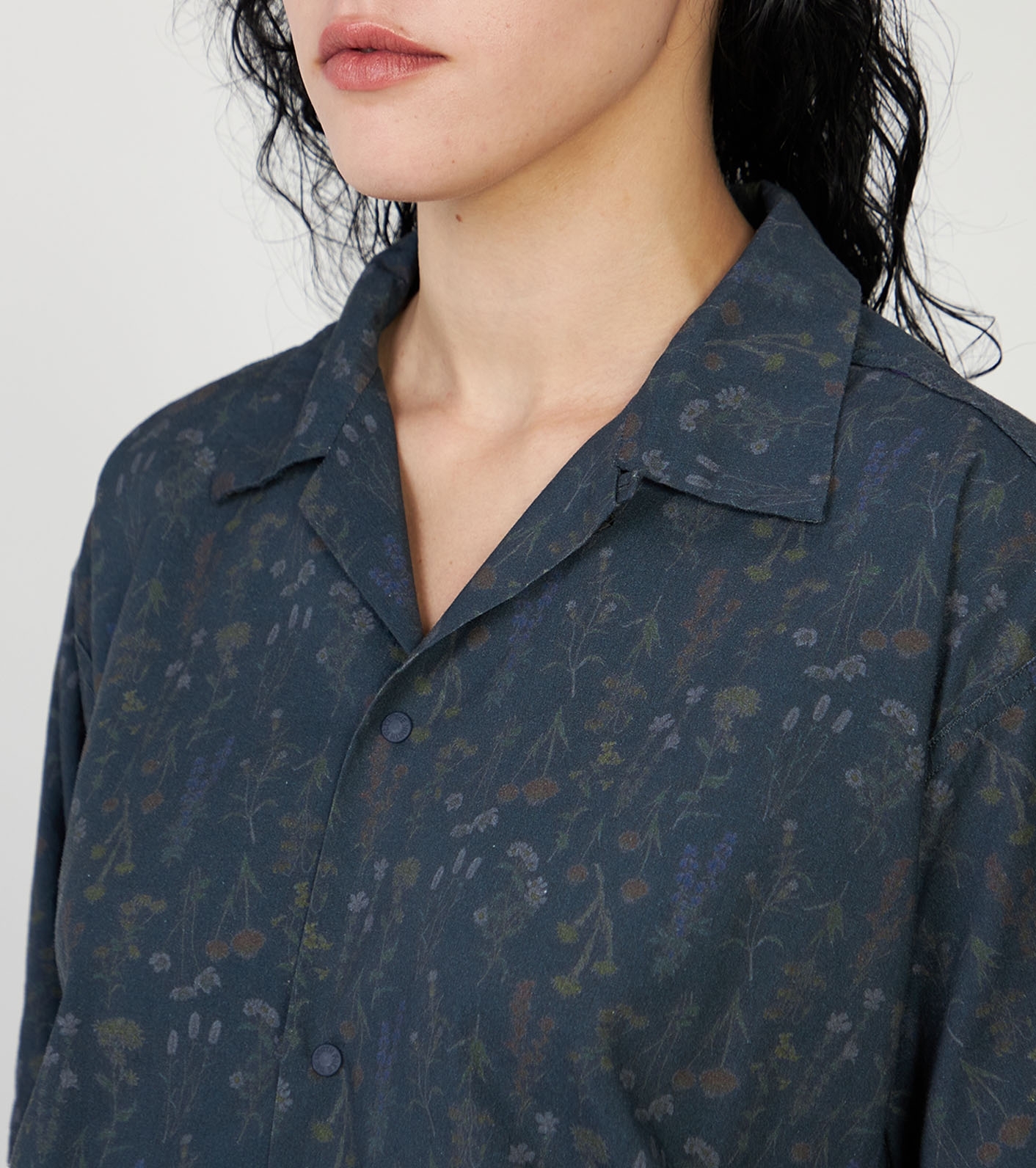 Flower Printed Cropped Shirt