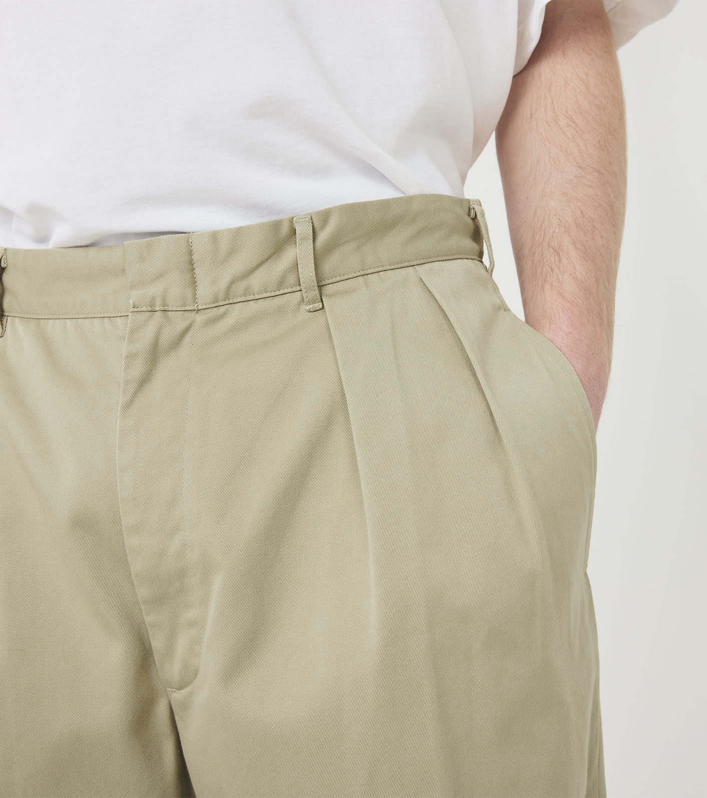 Double Pleated Chino Pants