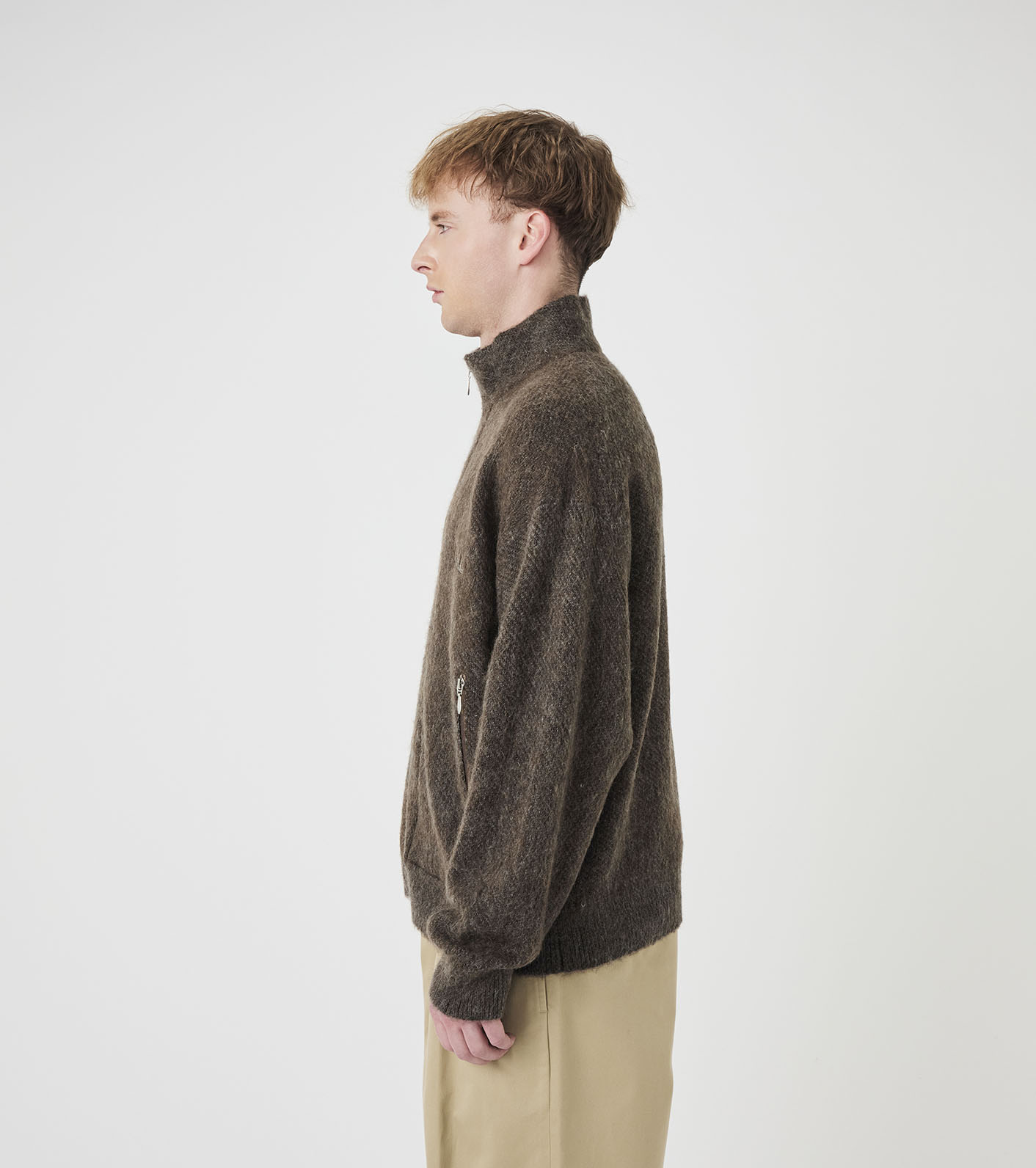 OOAL Zip Up Mohair Jacket
