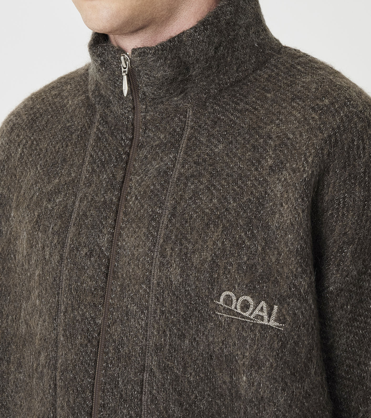 OOAL Zip Up Mohair Jacket