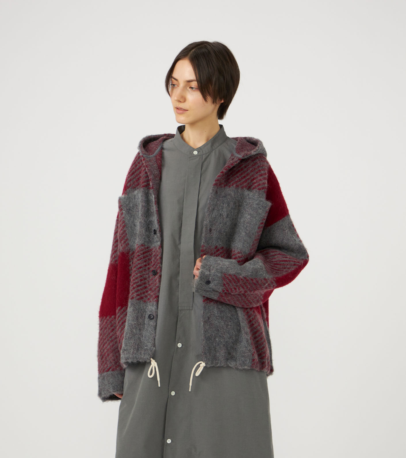 OOAL Mohair Hooded Jacket