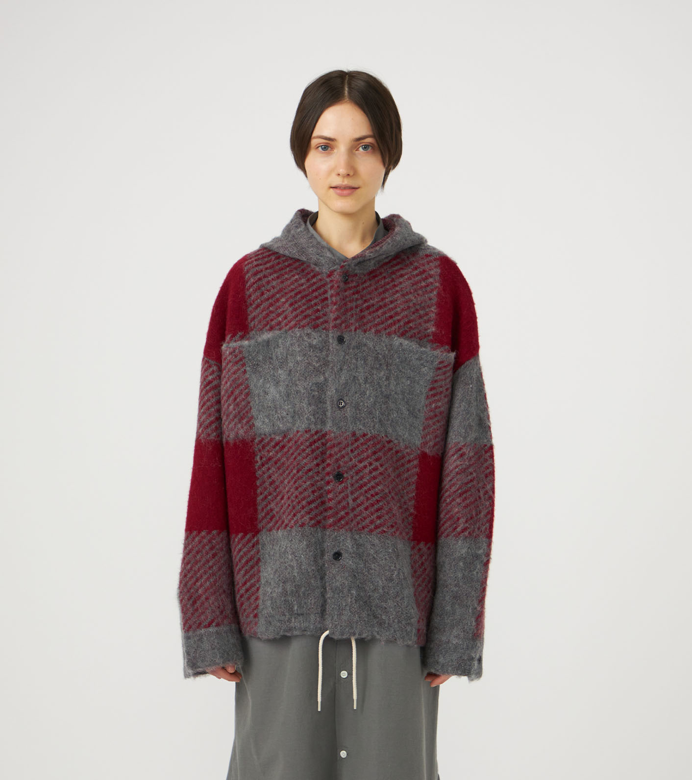OOAL Mohair Hooded Jacket