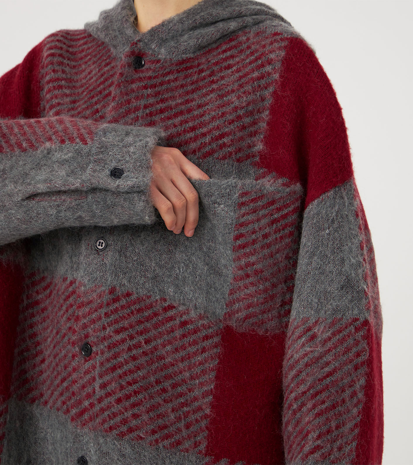 OOAL Mohair Hooded Jacket