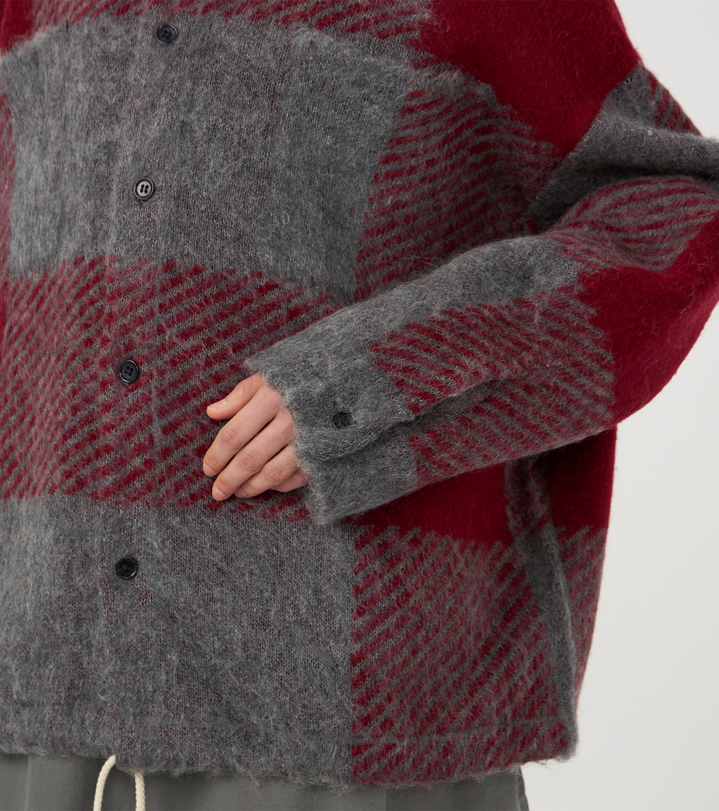 OOAL Mohair Hooded Jacket