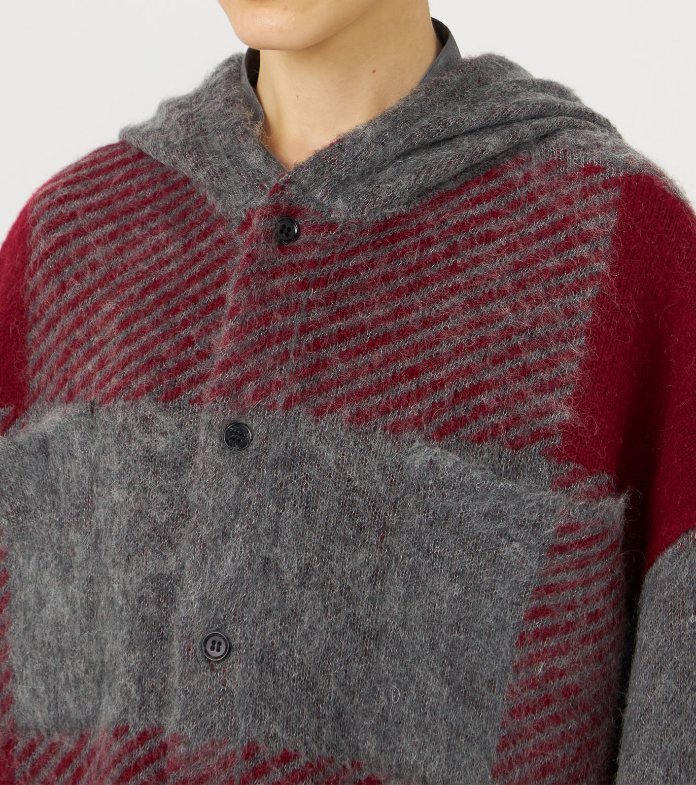 OOAL Mohair Hooded Jacket