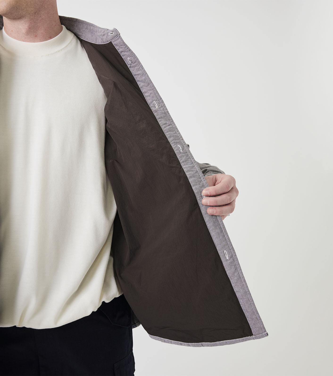 OOAL Cotton Oxford Cruiser Shirt Jacket