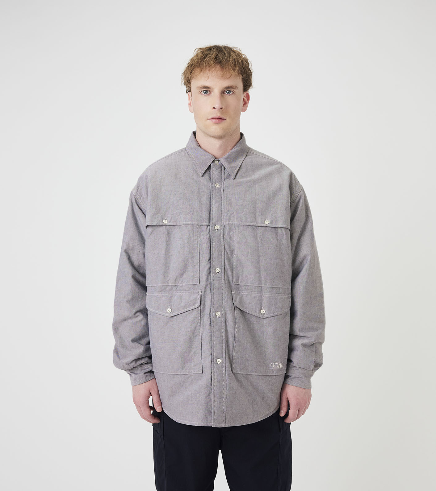 OOAL Cotton Oxford Cruiser Shirt Jacket