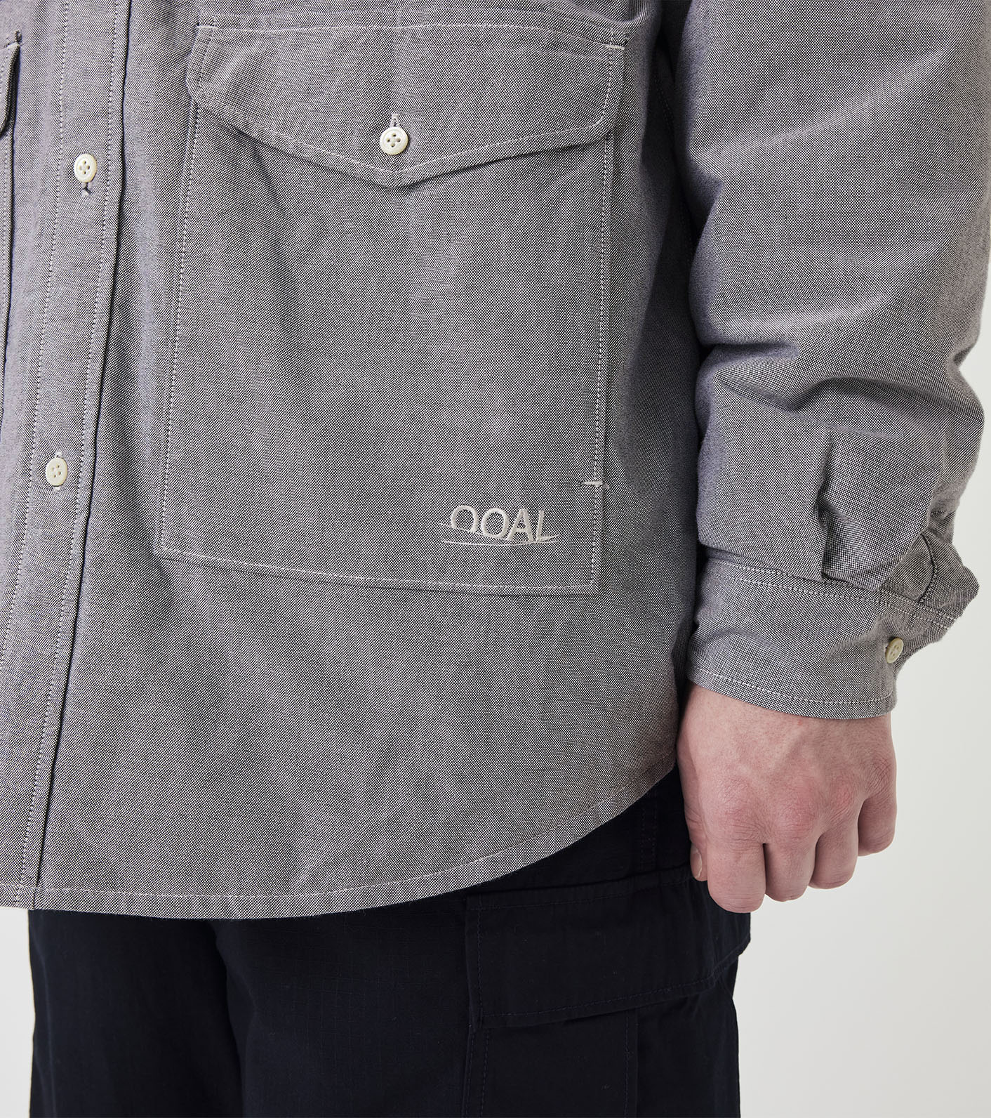 OOAL Cotton Oxford Cruiser Shirt Jacket