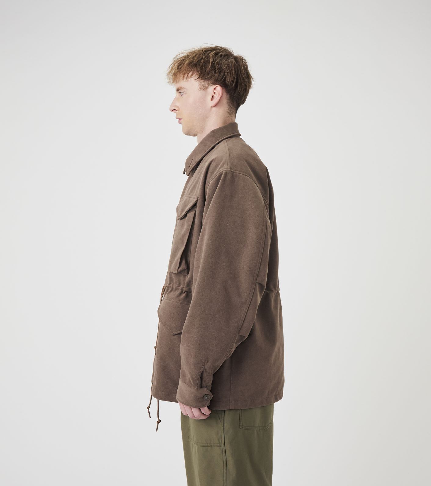 Synthetic Leather Field Jacket