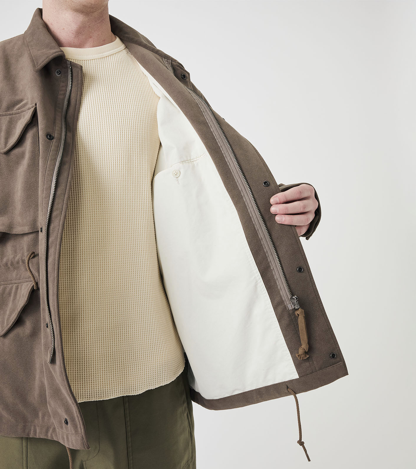 Synthetic Leather Field Jacket