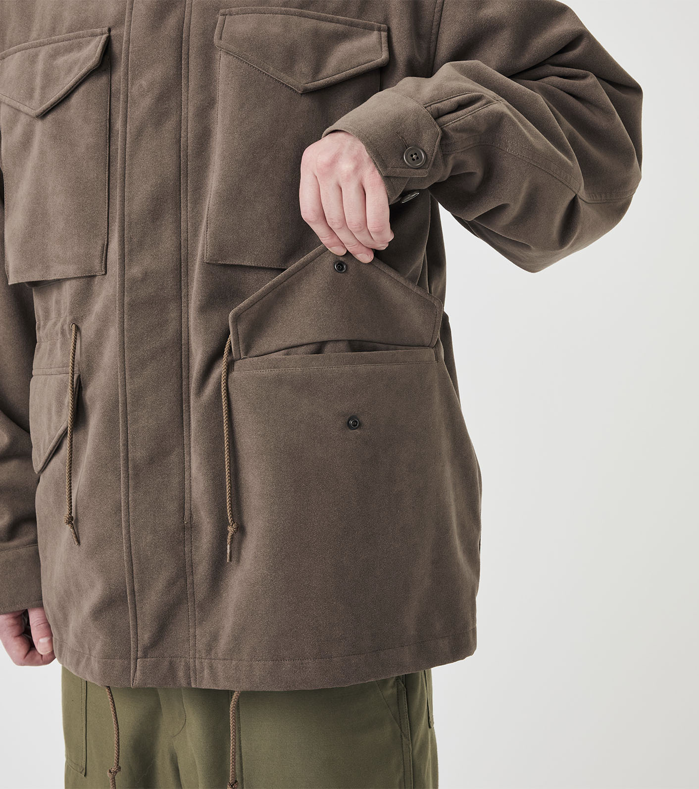 Synthetic Leather Field Jacket