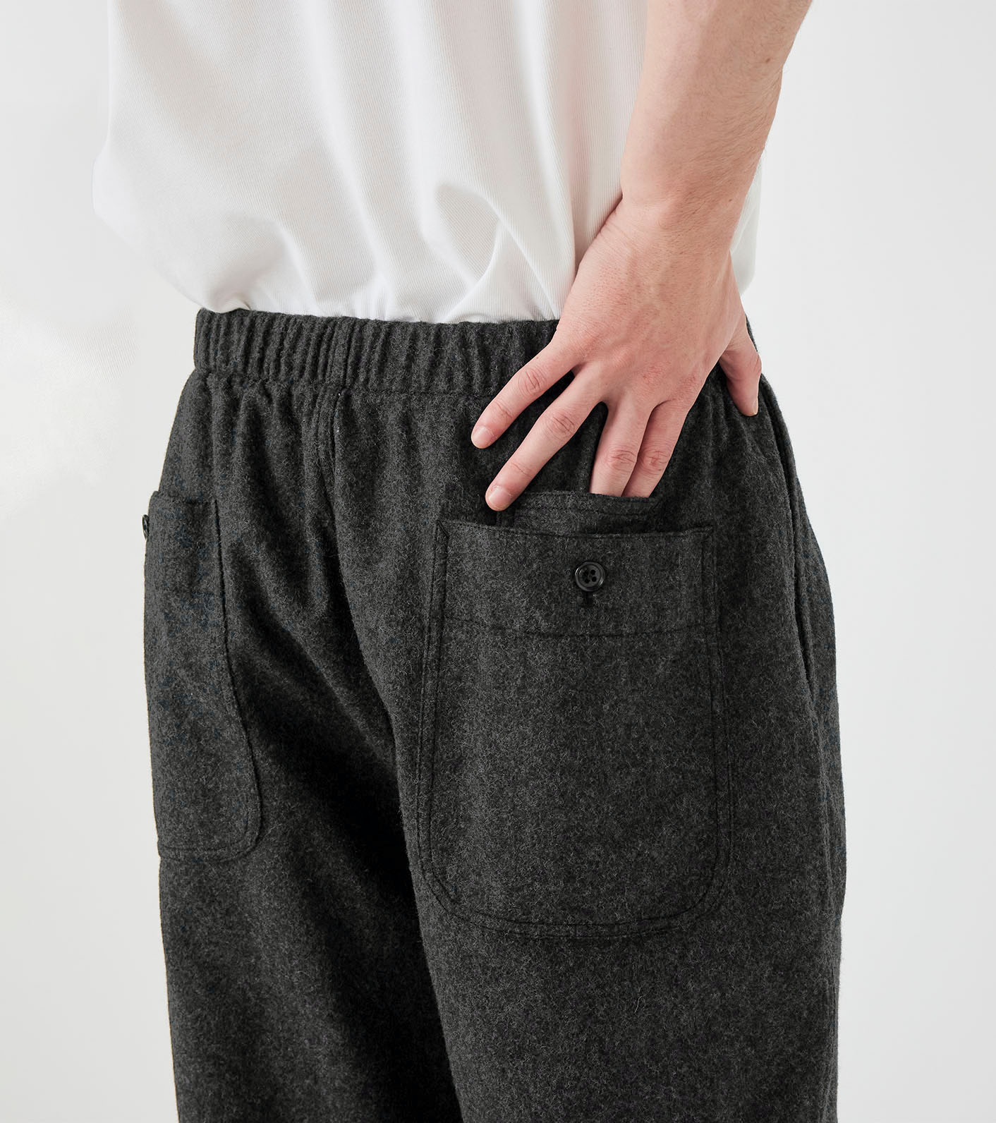 Wool Nylon Melton Pants