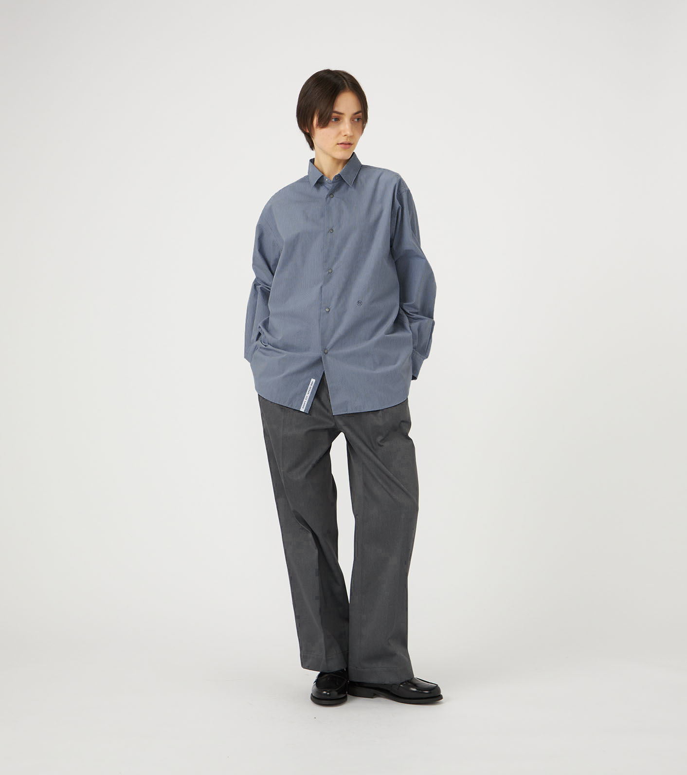 Regular Collar Striped Wind Shirt