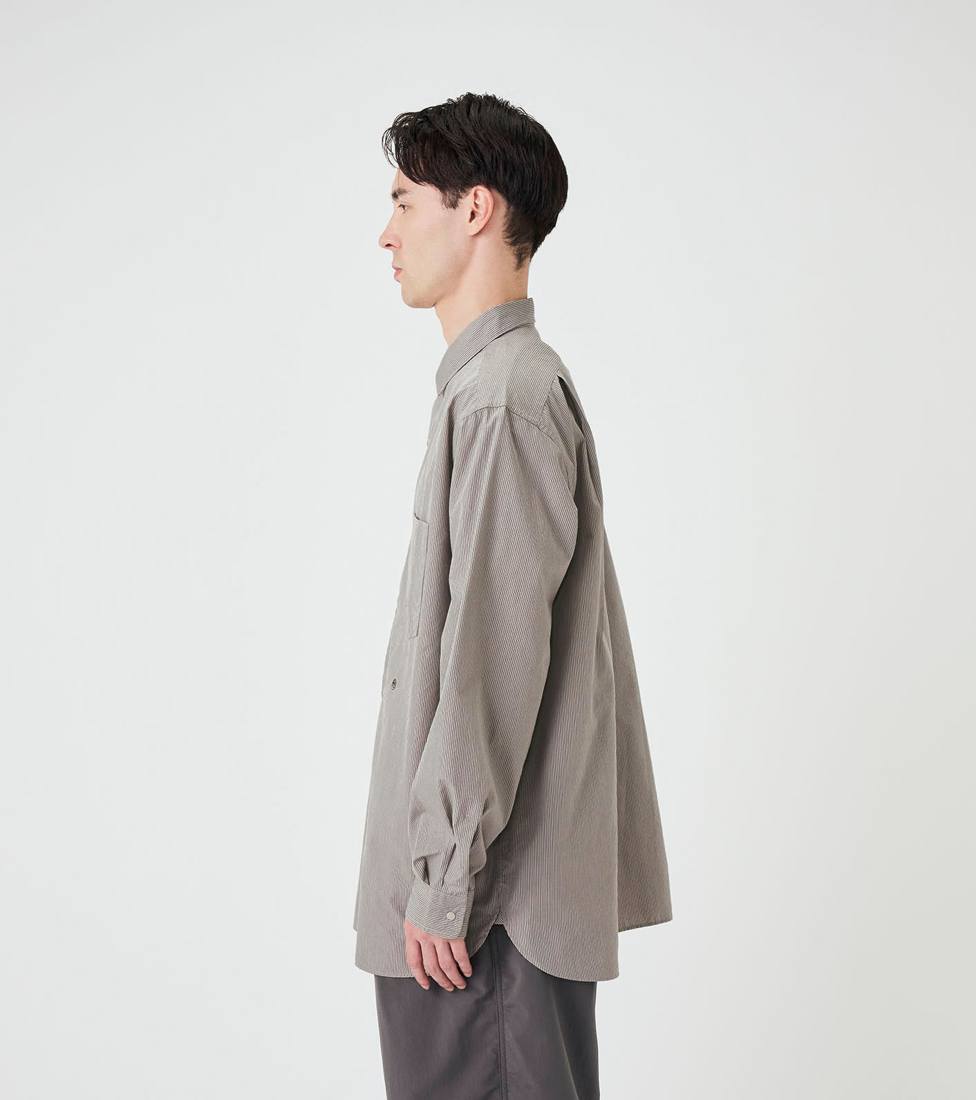 Regular Collar Striped Wind Shirt