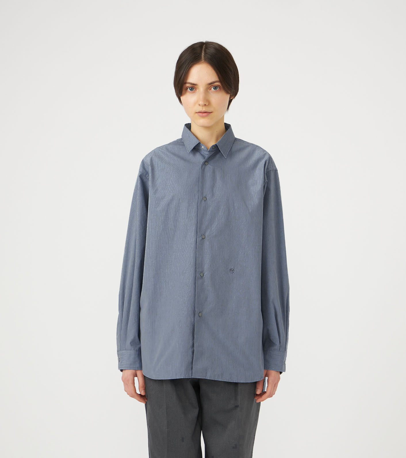 Regular Collar Striped Wind Shirt