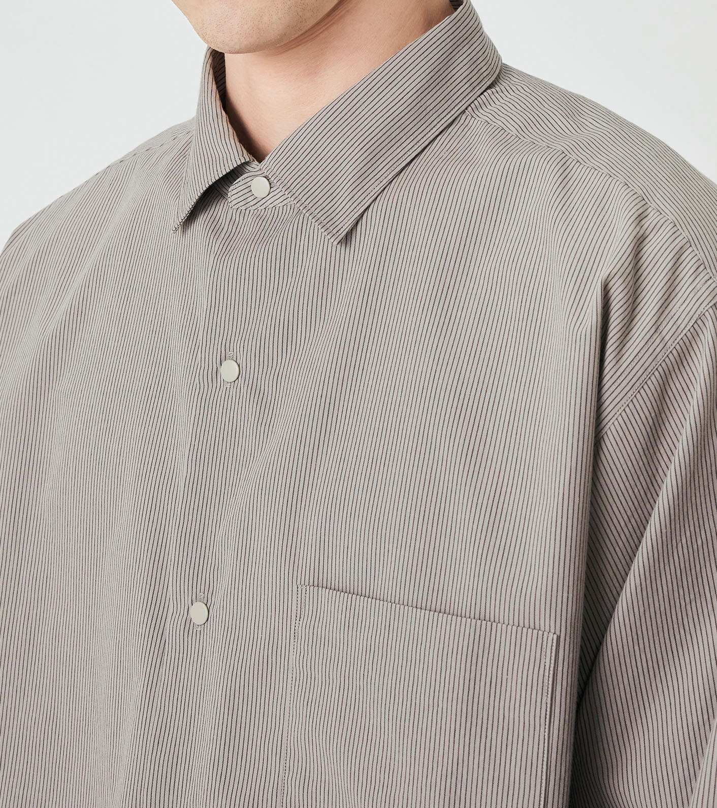 Regular Collar Striped Wind Shirt