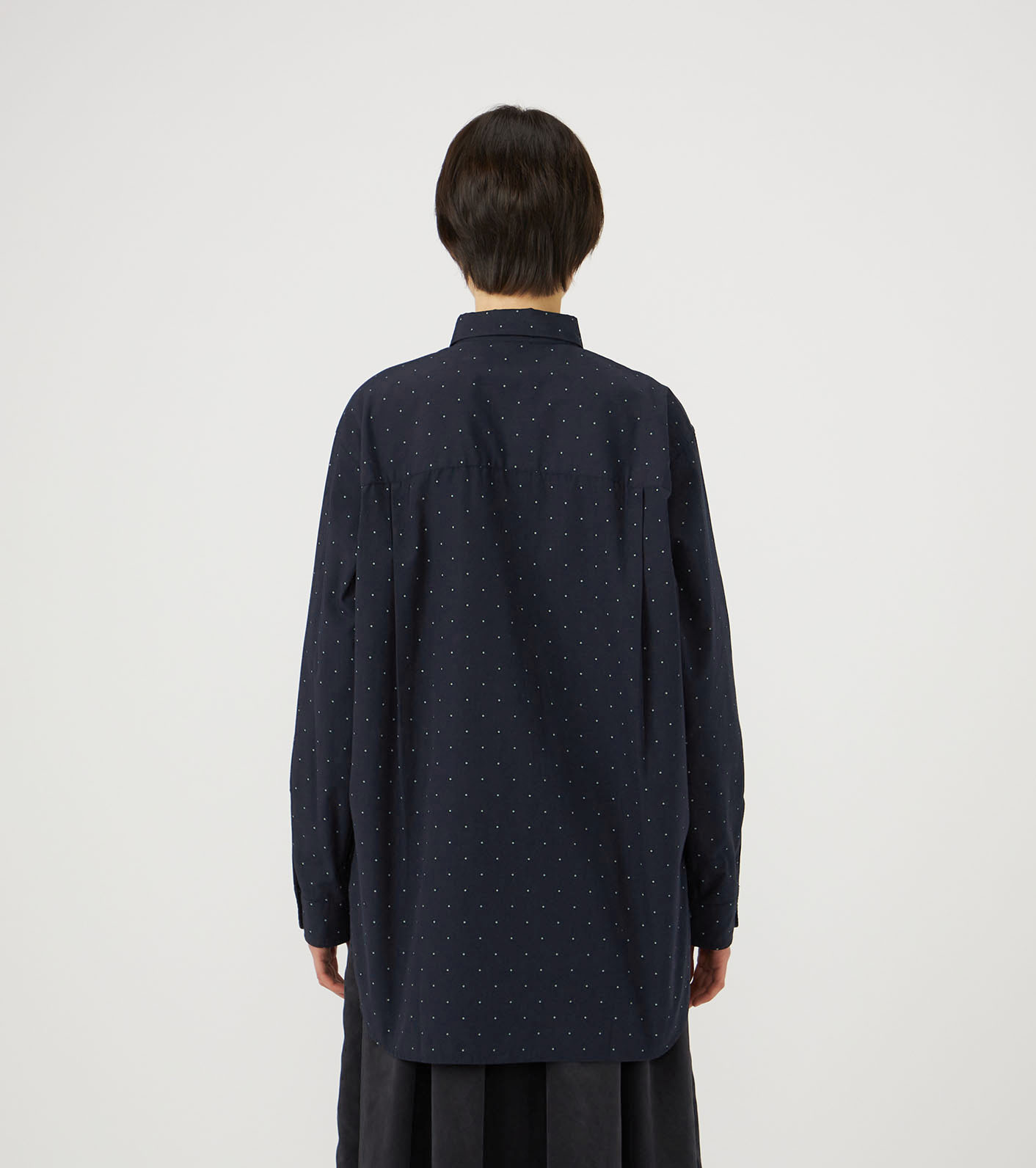 Regular Collar Dot Wind Shirt