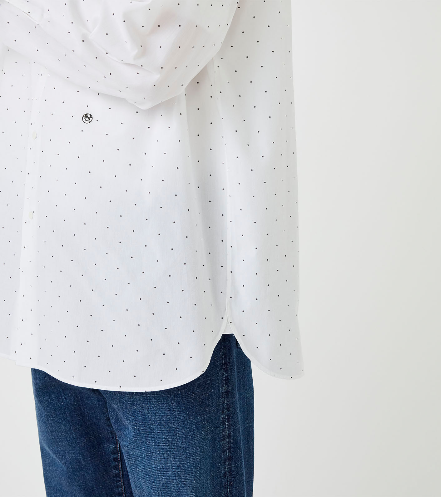 Regular Collar Dot Wind Shirt