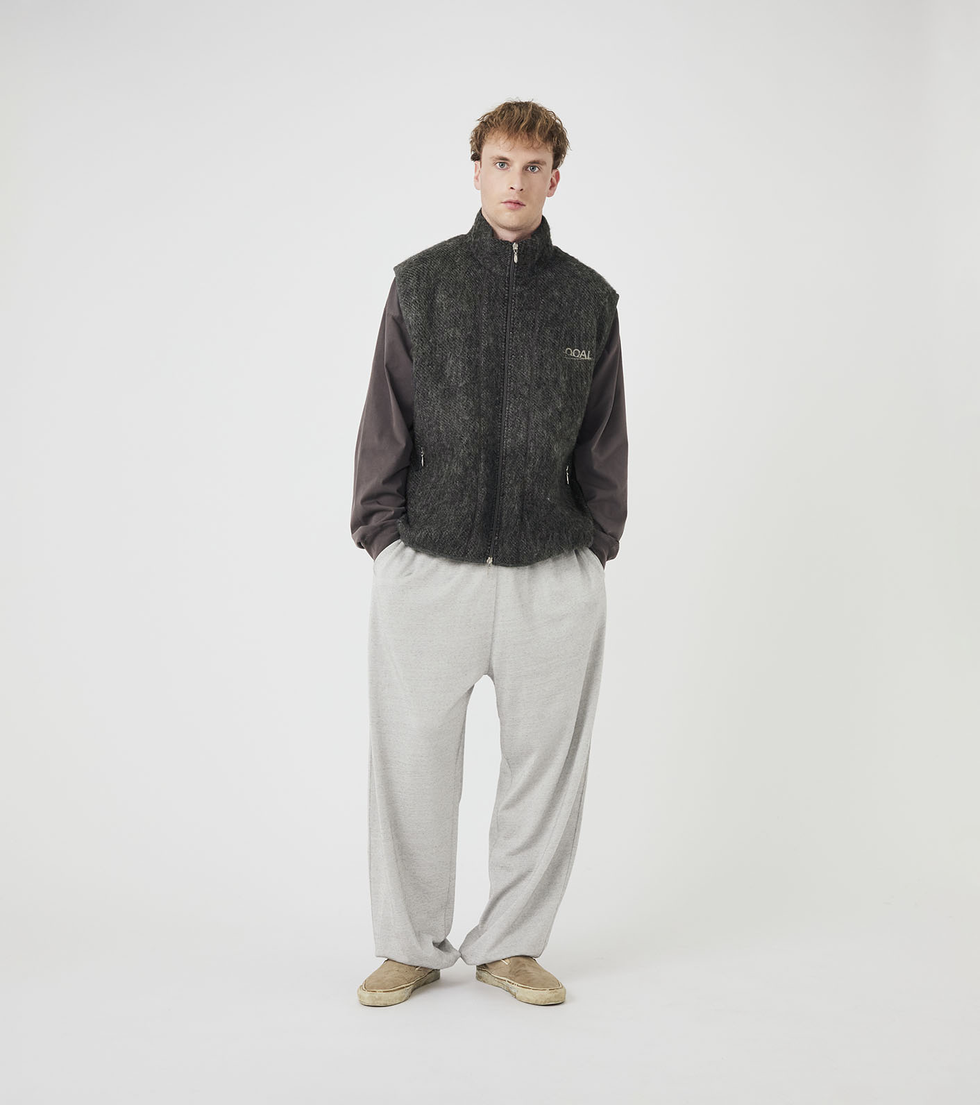 OOAL Zip Up Mohair Vest