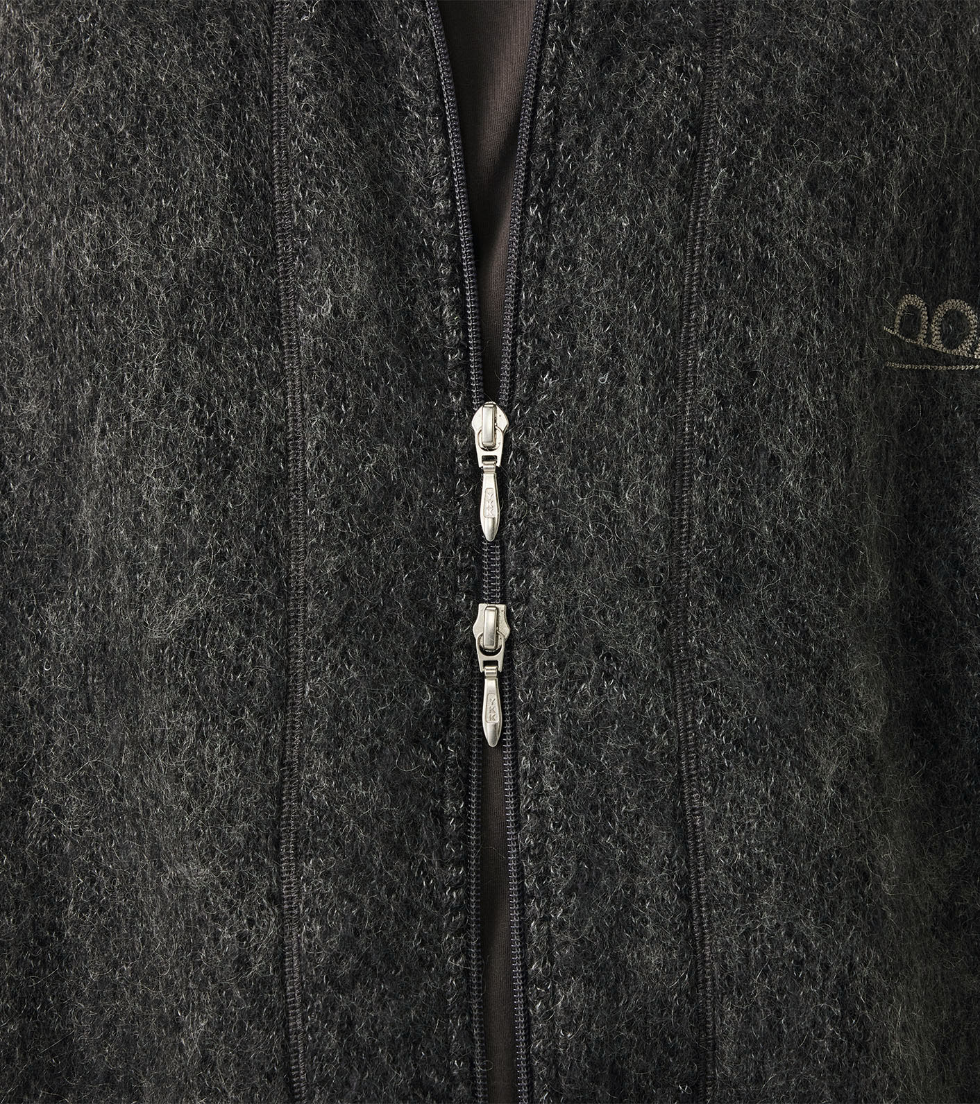 OOAL Zip Up Mohair Vest