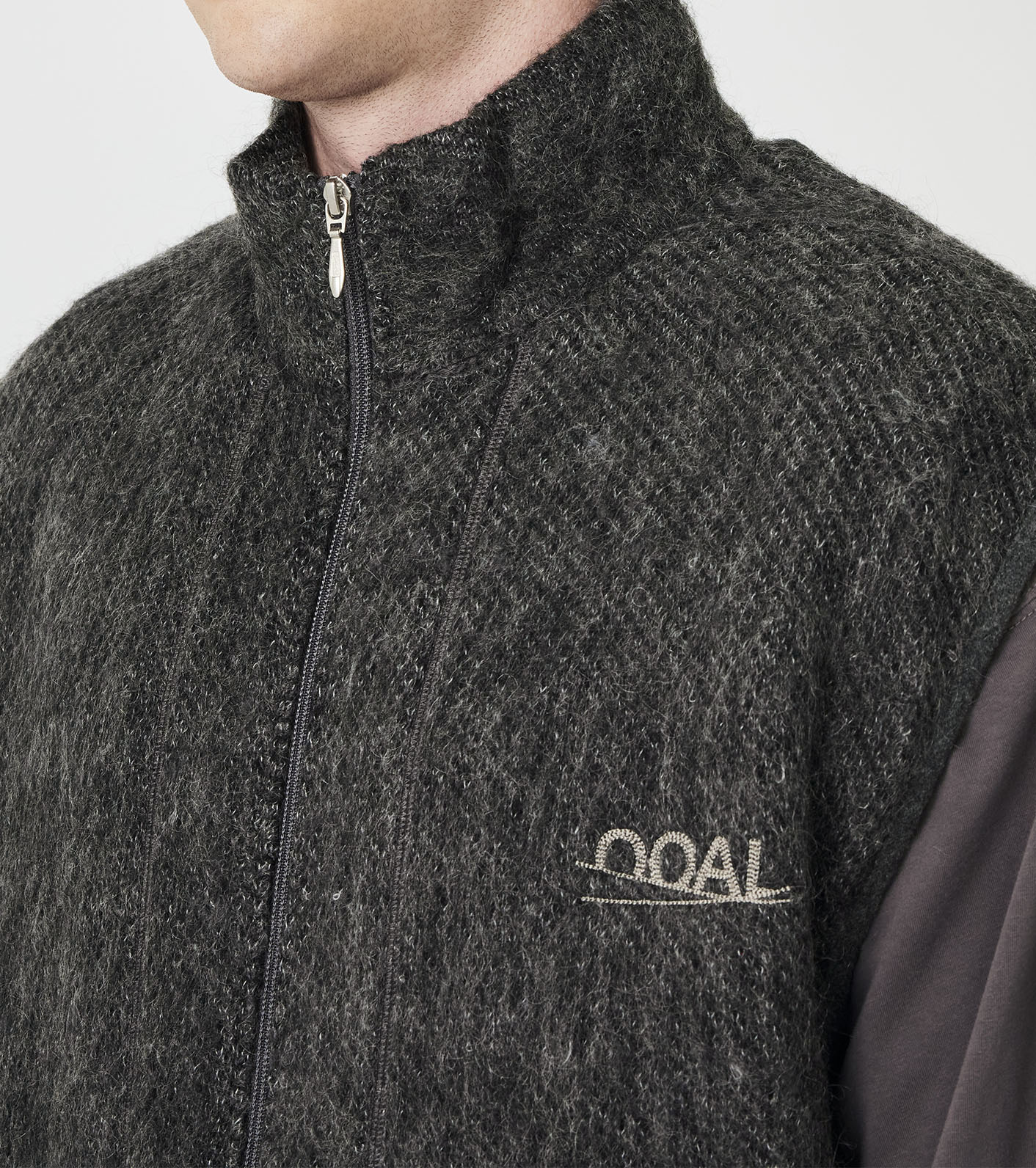 OOAL Zip Up Mohair Vest
