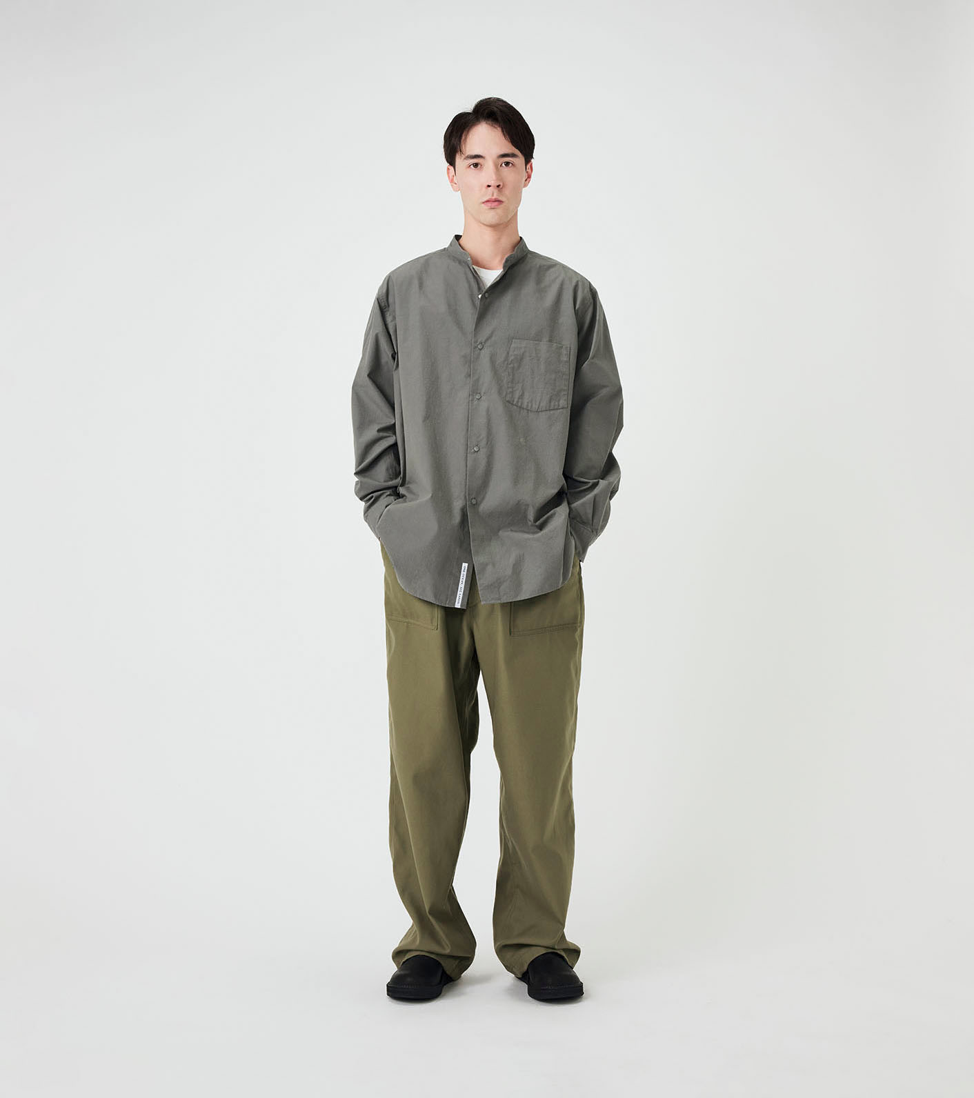 Band Collar Wind Shirt