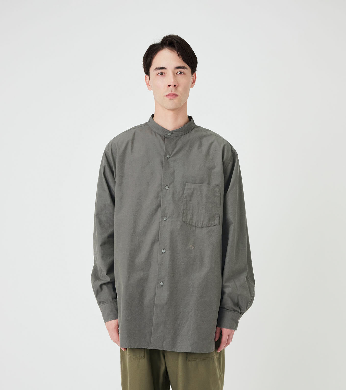 Band Collar Wind Shirt