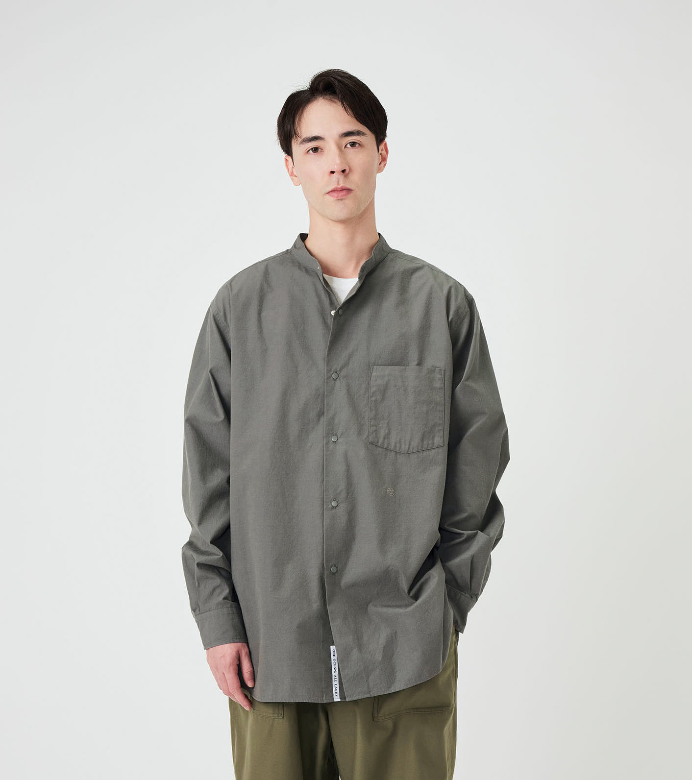 Band Collar Wind Shirt