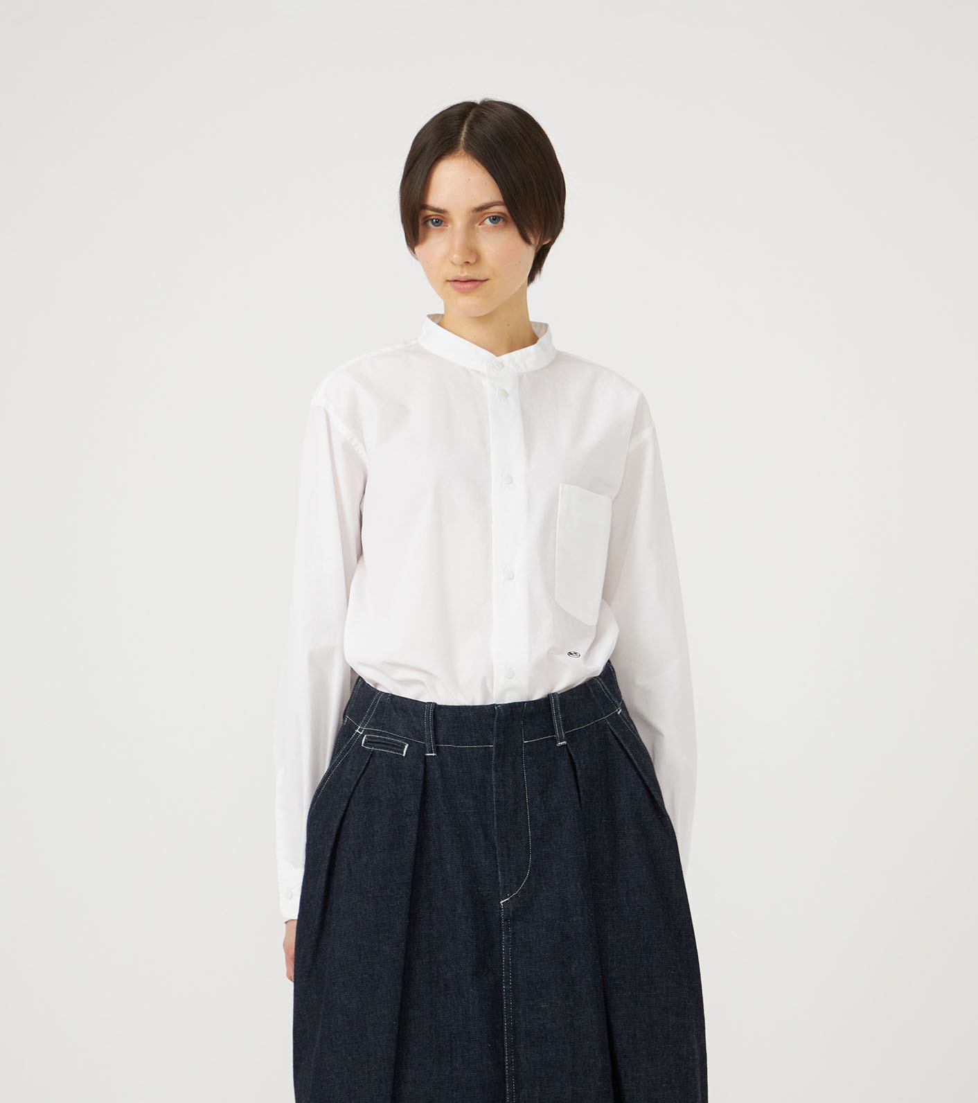 Band Collar Wind Shirt